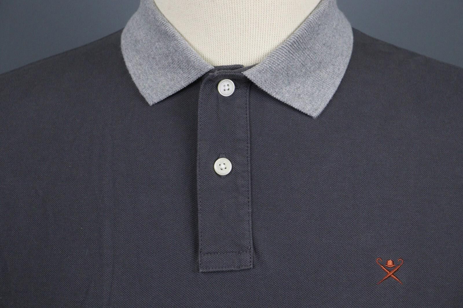 Designer Hackett London Classic Fit Gray Polo Shirt Size M Size US M / EU 48-50 / 2 - 6 Thumbnail