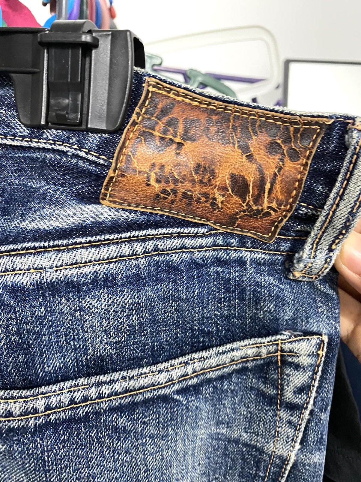 Kapital OG Rare Kapital Hand Made heavy Distressed Trompe l'oeil Size US 32 / EU 48 - 12 Thumbnail