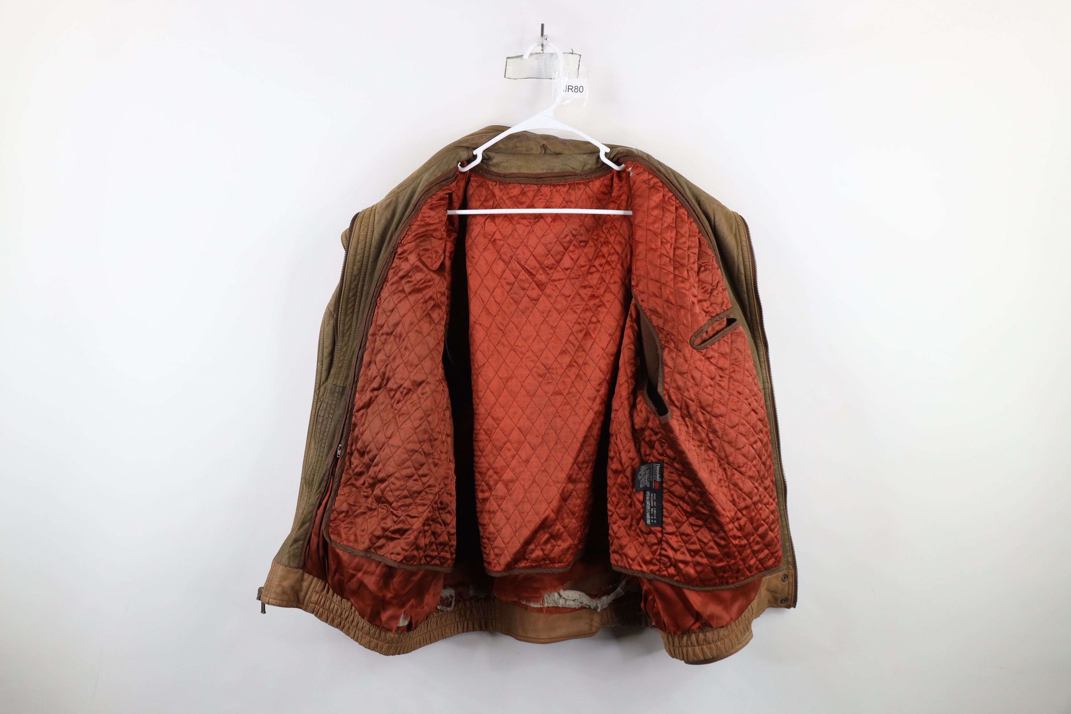 Vintage Vintage 90s Streetwear Suede Leather Flight Bomber Jacket Size US XL / EU 56 / 4 - 9 Thumbnail