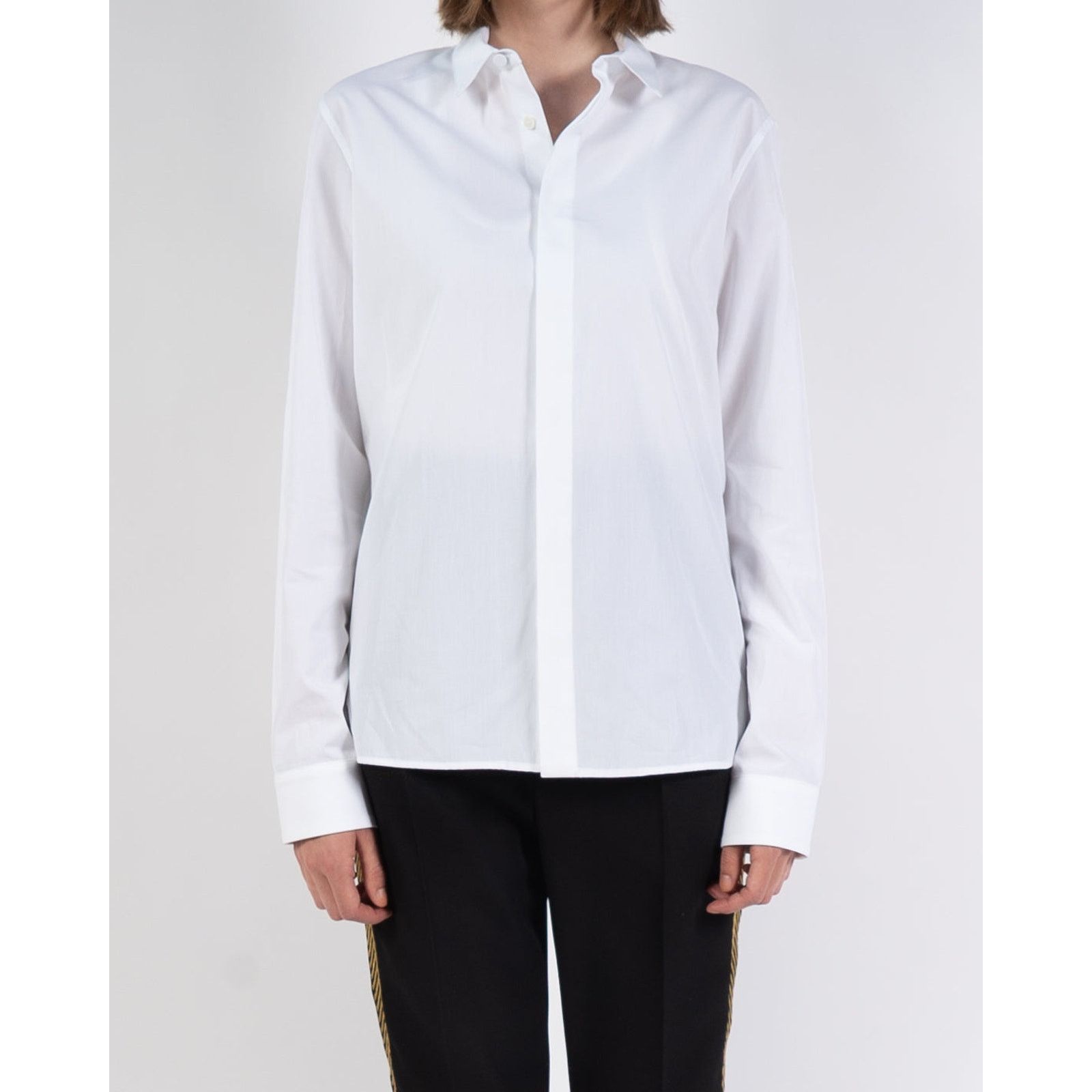 Haider Ackermann SS19 Classic White Byron Cotton Shirt Size XS / US 0-2 / IT 36-38 - 1 Thumbnail