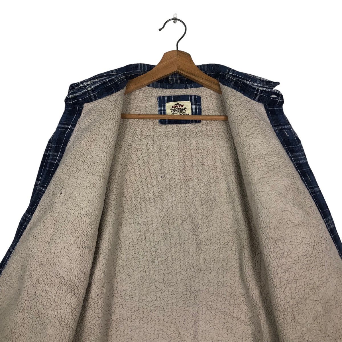 Flannel VINTAGE FLANNEL SHIRT JACKET LEVI’S SHEARLING TARTAN DESIGN Size US L / EU 52-54 / 3 - 15 Thumbnail