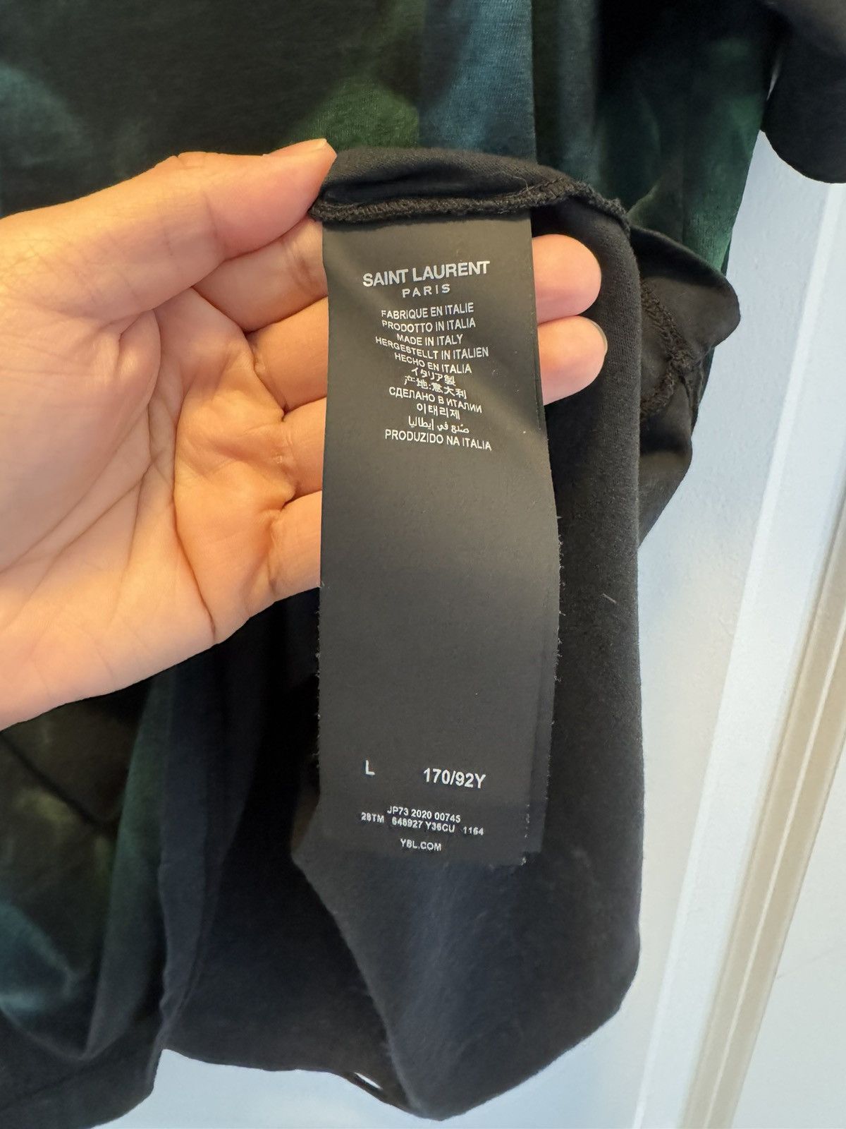 Saint Laurent Paris Saint Laurent Rive Gauche Tie Dye Tee Size US M / EU 48-50 / 2 - 5 Thumbnail