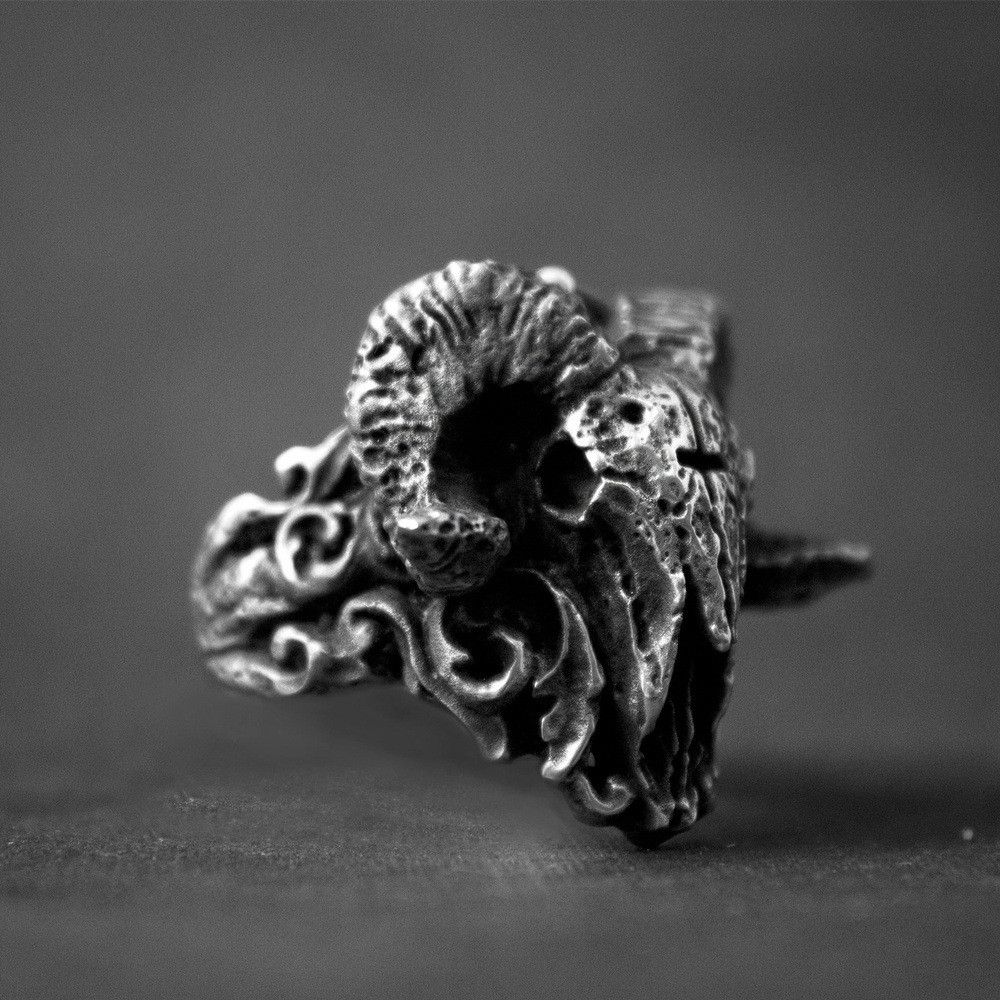 Jewelry Goat Sheep Rare Jewelry Rings Open Chrome Ring (Size 7-13) Size ONE SIZE - 5 Thumbnail