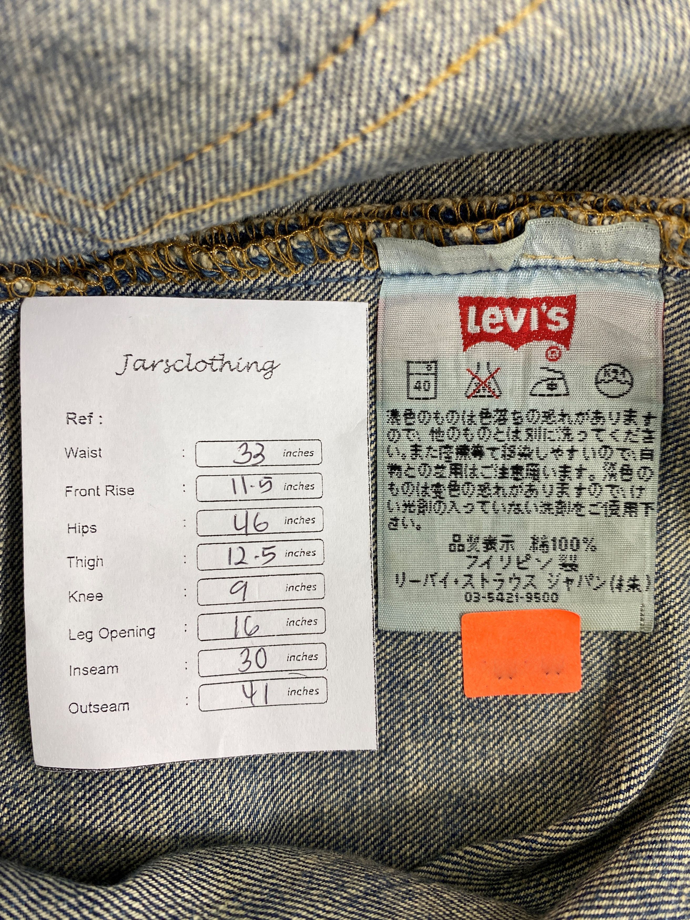 Japanese Brand Ripped Distressed Vintage Levi's 501 33x30 Denim -JN2463 Size US 33 - 8 Thumbnail
