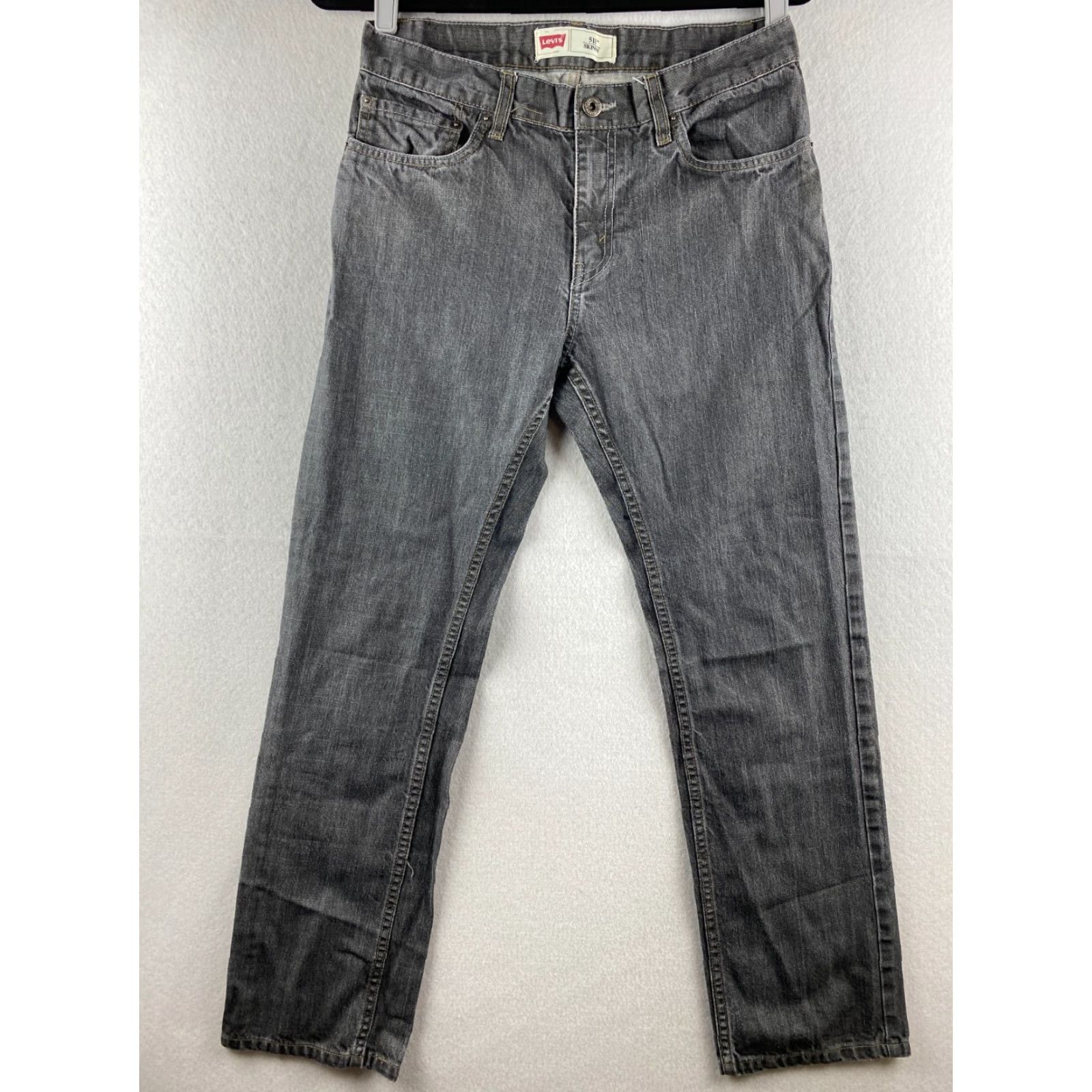 Levi's Levi's 511 Jeans Mens 30x30 Gray Slim Skinny Denim Dark Wash Straight Dark 5-Pocket Design Belt Loops Modern Government Pan Size US 30 / EU 46 - 2 Thumbnail