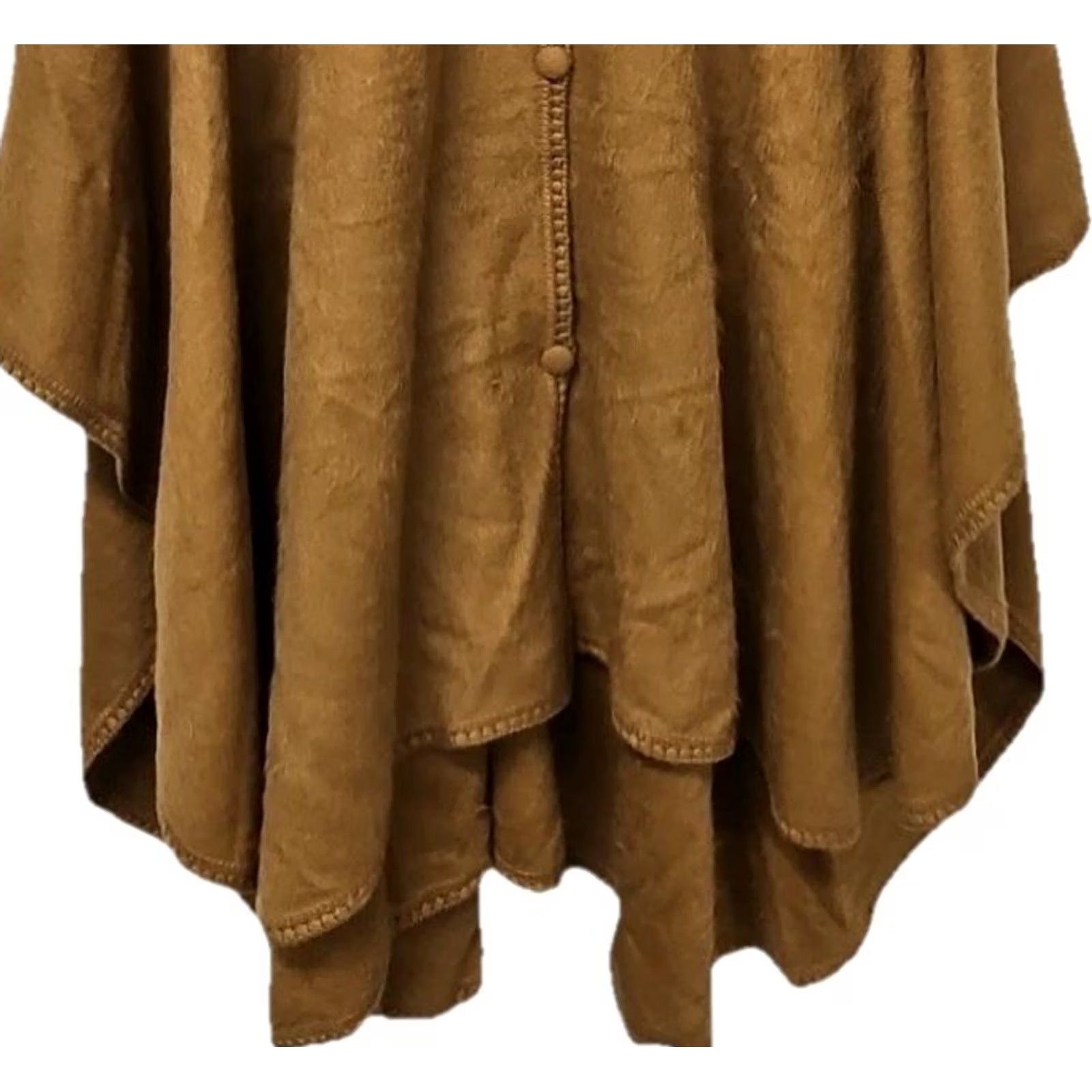 Vintage VINTAGE ML Kessler Poncho Cape Women L Alpaca Wool Camel Fringe Handmade Peru Poncho/Cape Wool Alpaca HandMade 100% Size ONE SIZE - 3 Thumbnail
