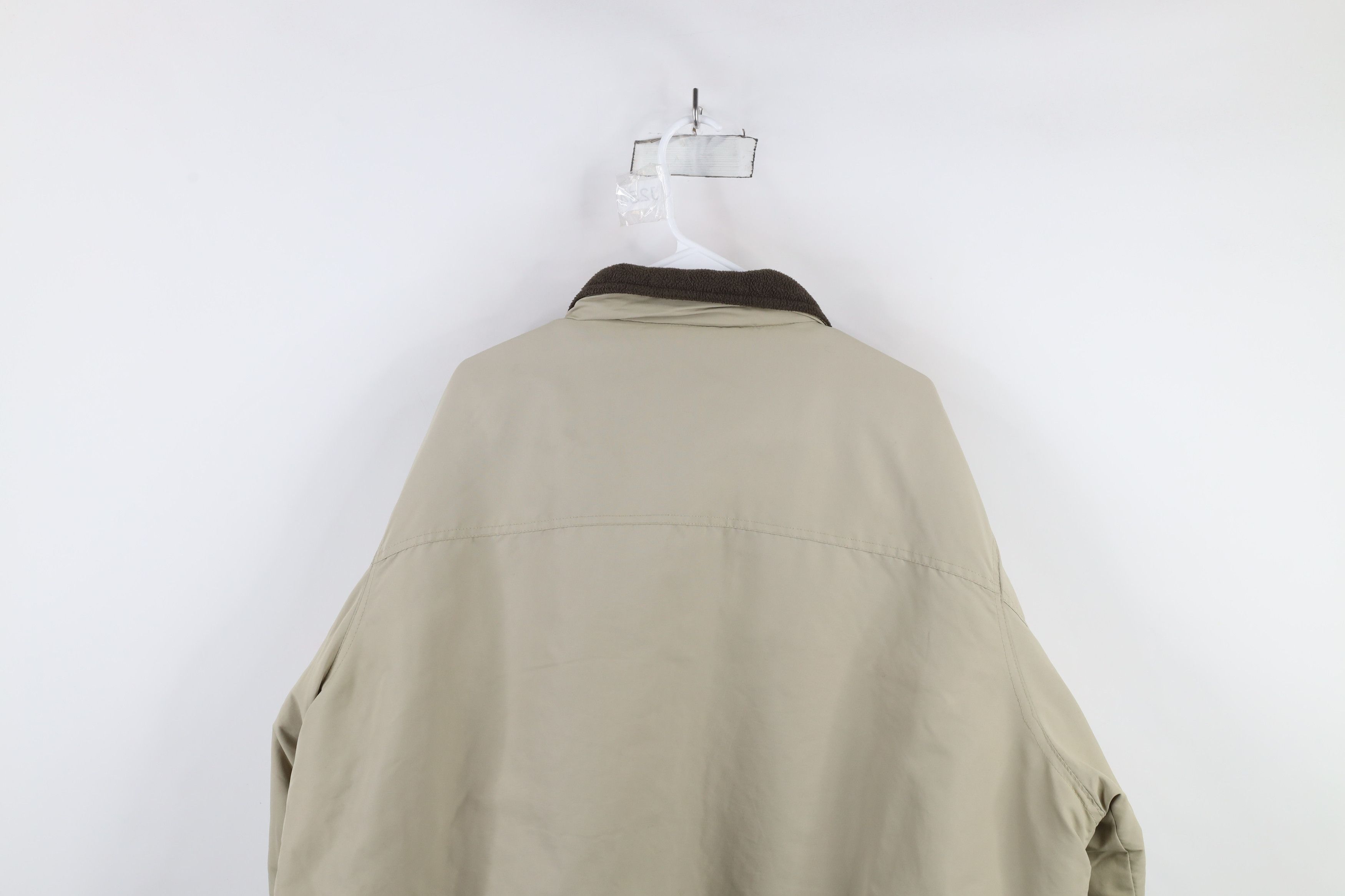 Vintage Vintage 90s Streetwear Blank Full Zip Bomber Jacket Beige Size US XXL / EU 58 / 5 - 15 Thumbnail