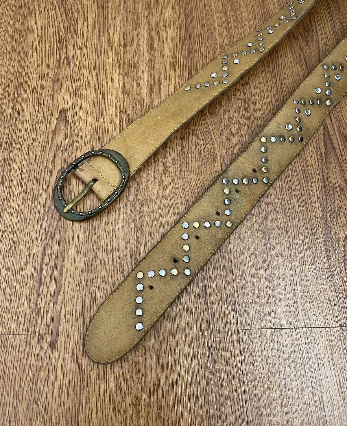 If Six Was Nine × Japanese Brand × Le Grande Bleu (L.G.B.) Studded leather belt Size ONE SIZE - 2 Thumbnail