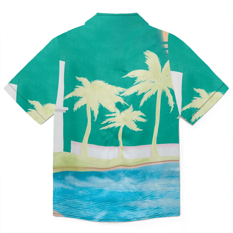 Designer × Vintage Graphic-Print Satin Shirt | Luxe Texture Meets Bold Visuals Size S / US 4 / IT 40 - 5 Thumbnail