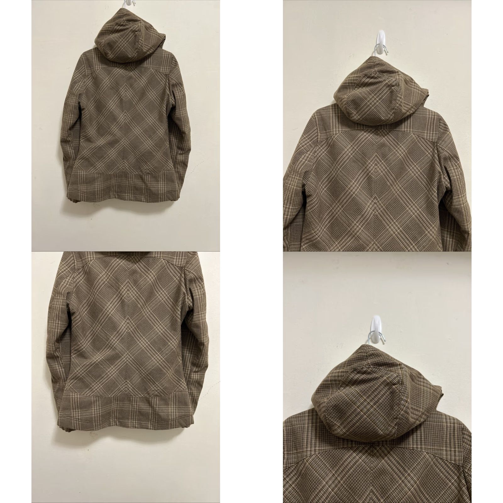 Patagonia VINTAGE Patagonia Darya Jacket Womens XS Beige Plaid Windproof Fleece Lined Polartec 27495 Size XS / US 0-2 / IT 36-38 - 9 Thumbnail
