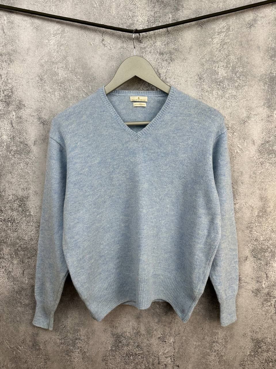 Other House of Bruar V-Neck Lambs Wool Sweater Light Blue Jumper Size US M / EU 48-50 / 2 - 1 Thumbnail