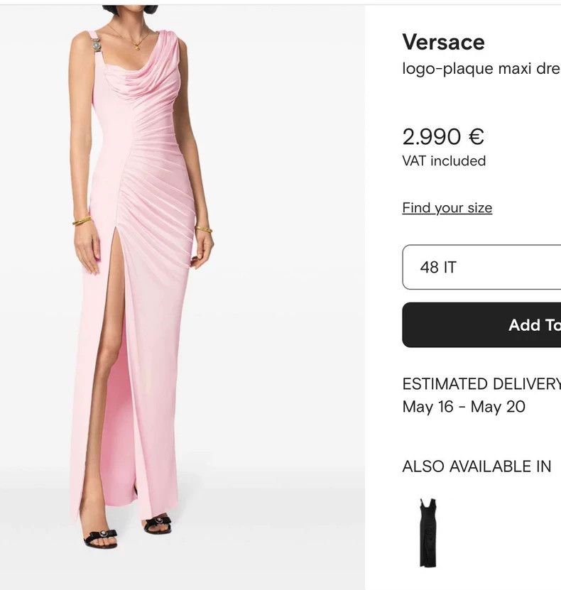 Versace White slit dress