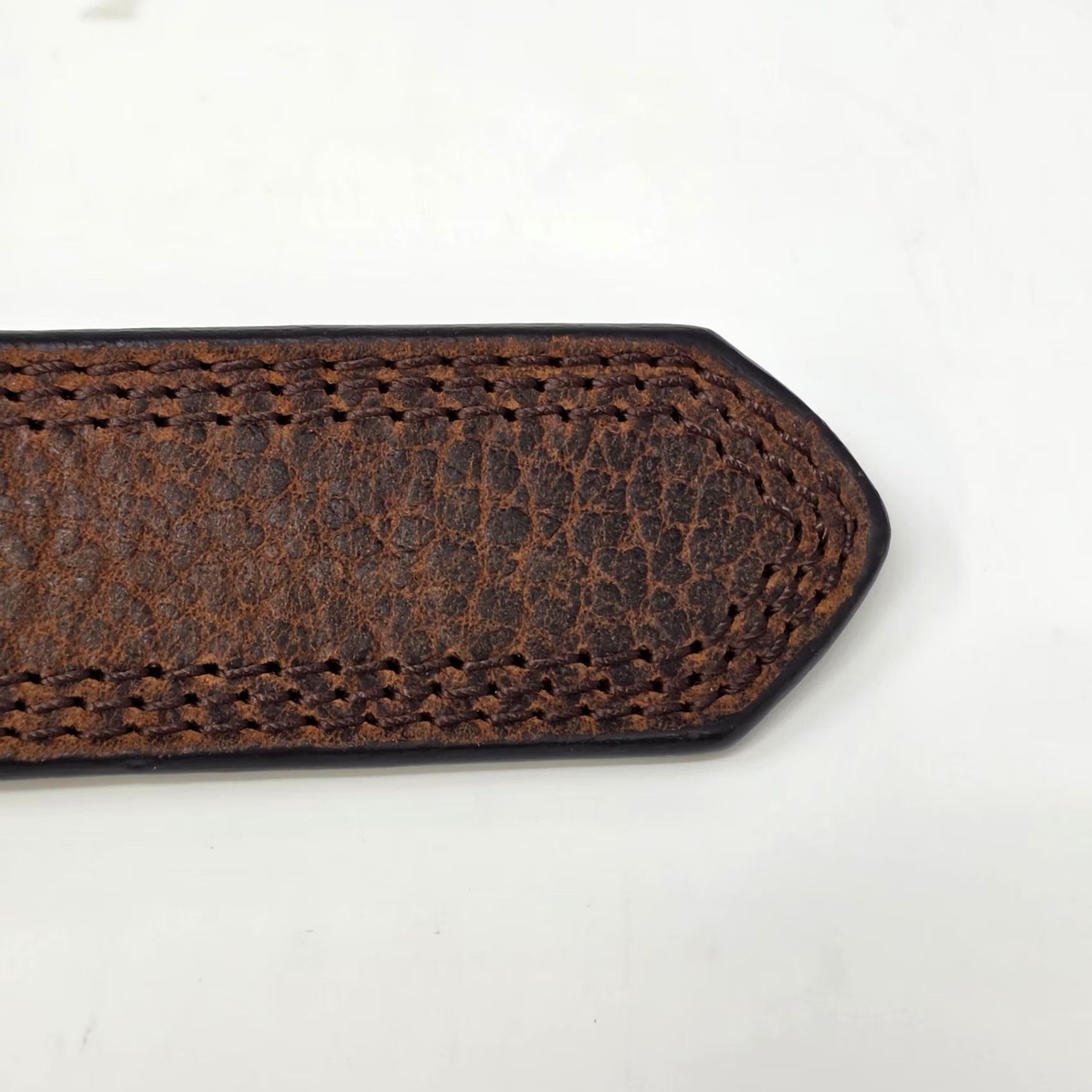 Vintage Cavenders Brown Leather Belt Big Buckle Size 30 Western Cowboy Bull Rider Rodeo Belt Mens Size 30 - 5 Thumbnail