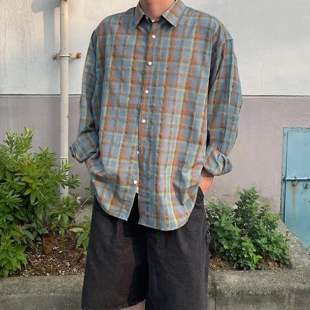 Beams Plus 2S1 Studio Loosefit Summer Check Plaid Pocket Shirt Size US M / EU 48-50 / 2 - 8 Thumbnail