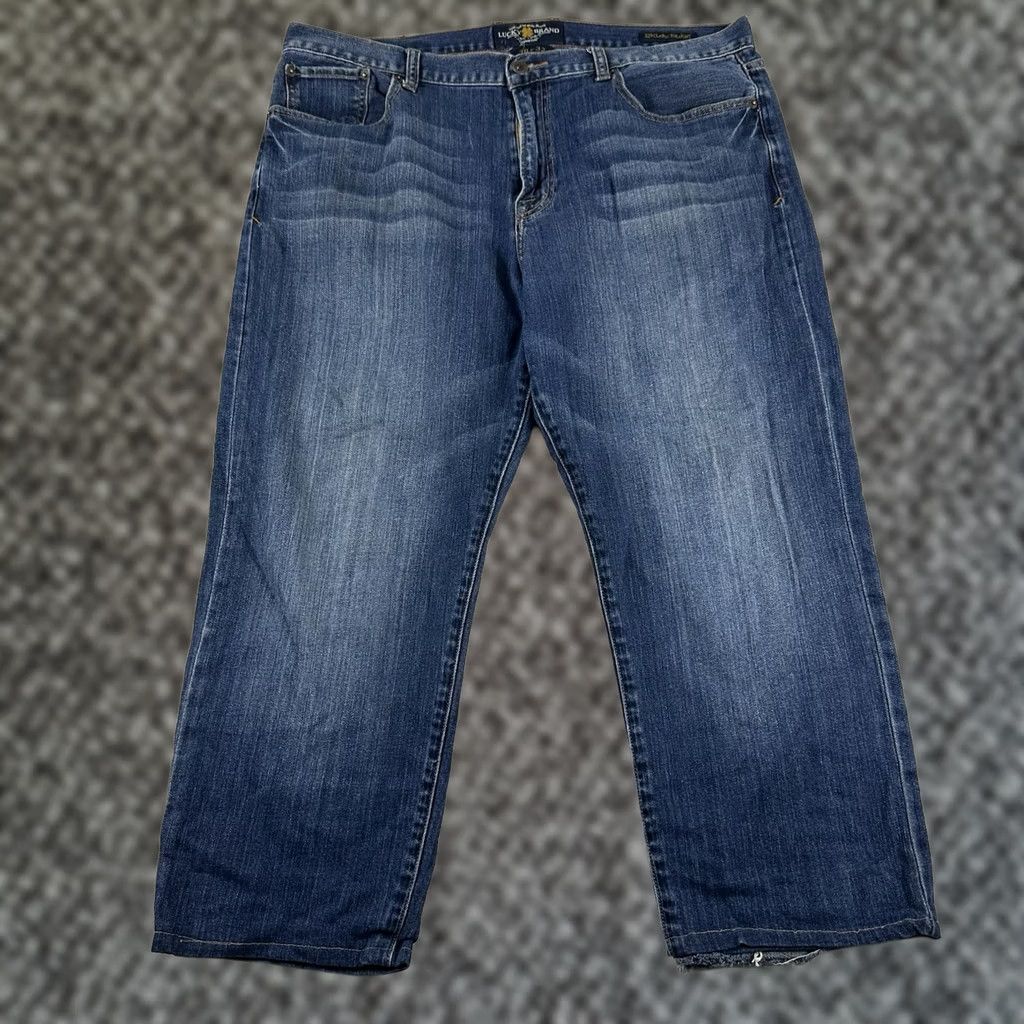 Lucky Brand Lucky Brand 329 Classic Straight Jeans Mens 38x24 Blue Dark Wash Denim Pants Regular Inseam 24 Stretch Pockets Logo Vintage No Rise Mid 10-12 Size US 38 / EU 54 - 1 Thumbnail