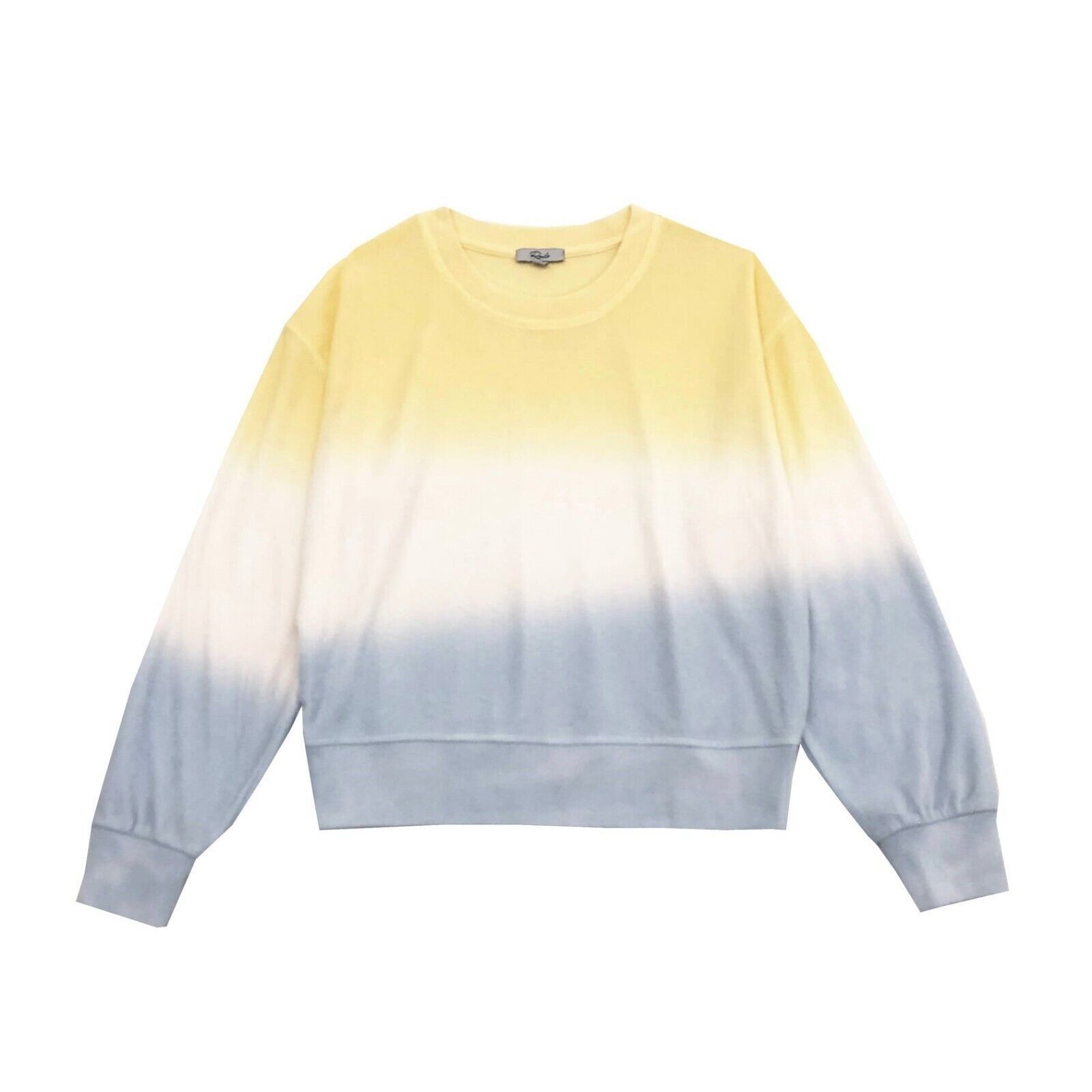 Rails Women Blue Dip Dye Terry Relaxed Sweatshirt Size XXL