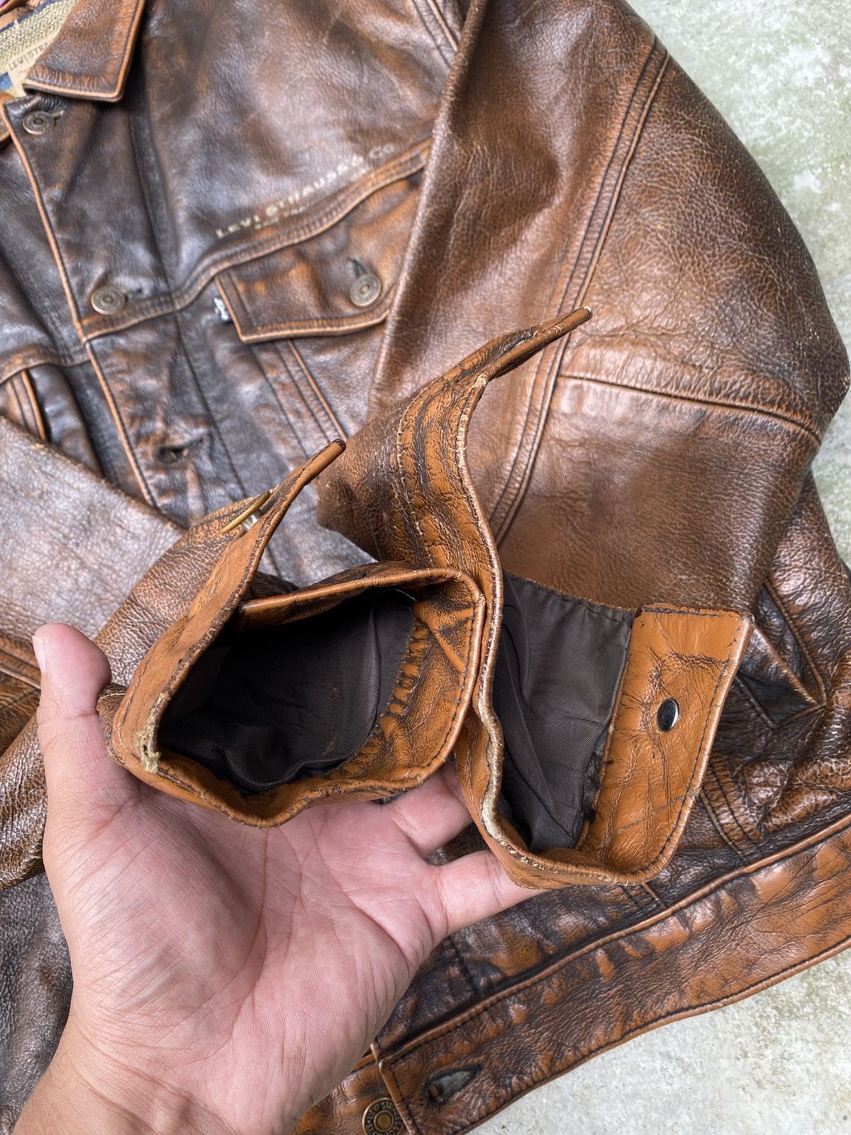 Levi's 1970s Long Horn Blanket-Lined Levis Trucker Jacket Size US L / EU 52-54 / 3 - 12 Thumbnail
