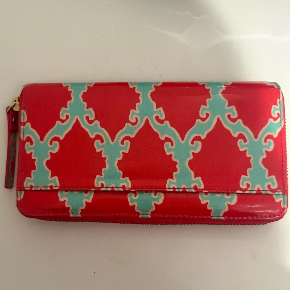Kate Spade Kate Spade Neda Daycation Wallet Coral Red Turquoise Blue Size ONE SIZE - 6 Thumbnail