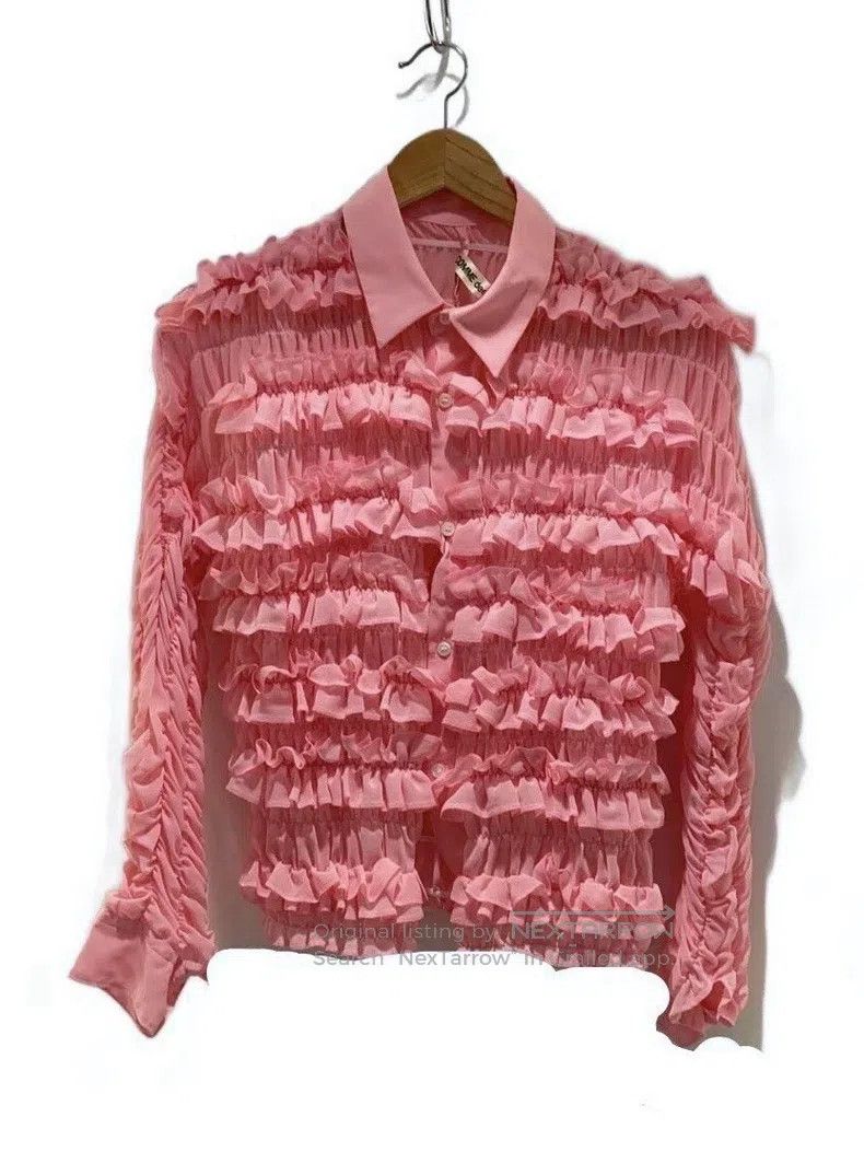 Comme des Garcons Comme Des Garcons Pink frilled blouse Size M / US 6-8 / IT 42-44 - 1 Thumbnail