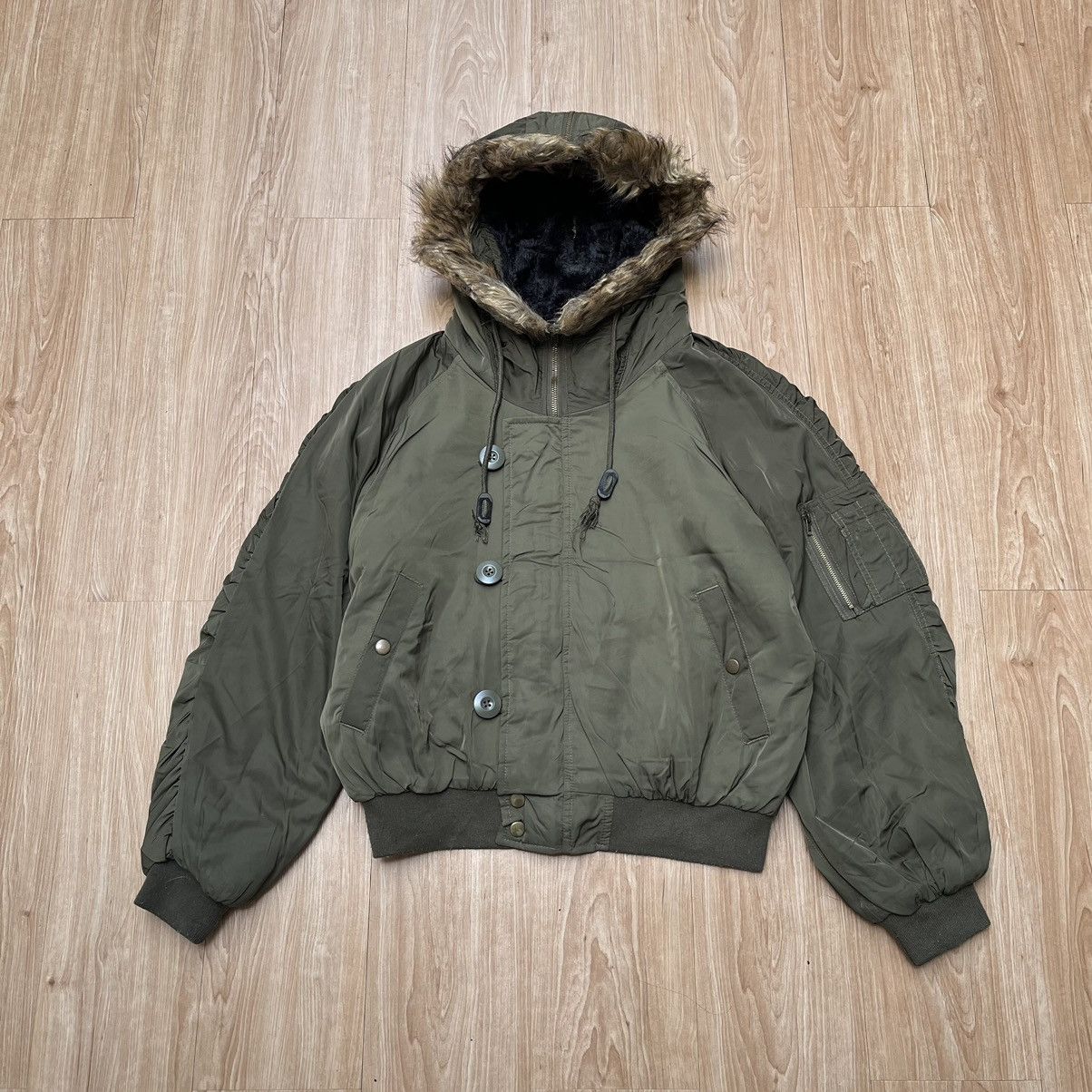 If Six Was Nine 2000S Y2K INGNI Bomber Jacket Fur & Faux LGB Style Size M / US 6-8 / IT 42-44 - 1 Thumbnail