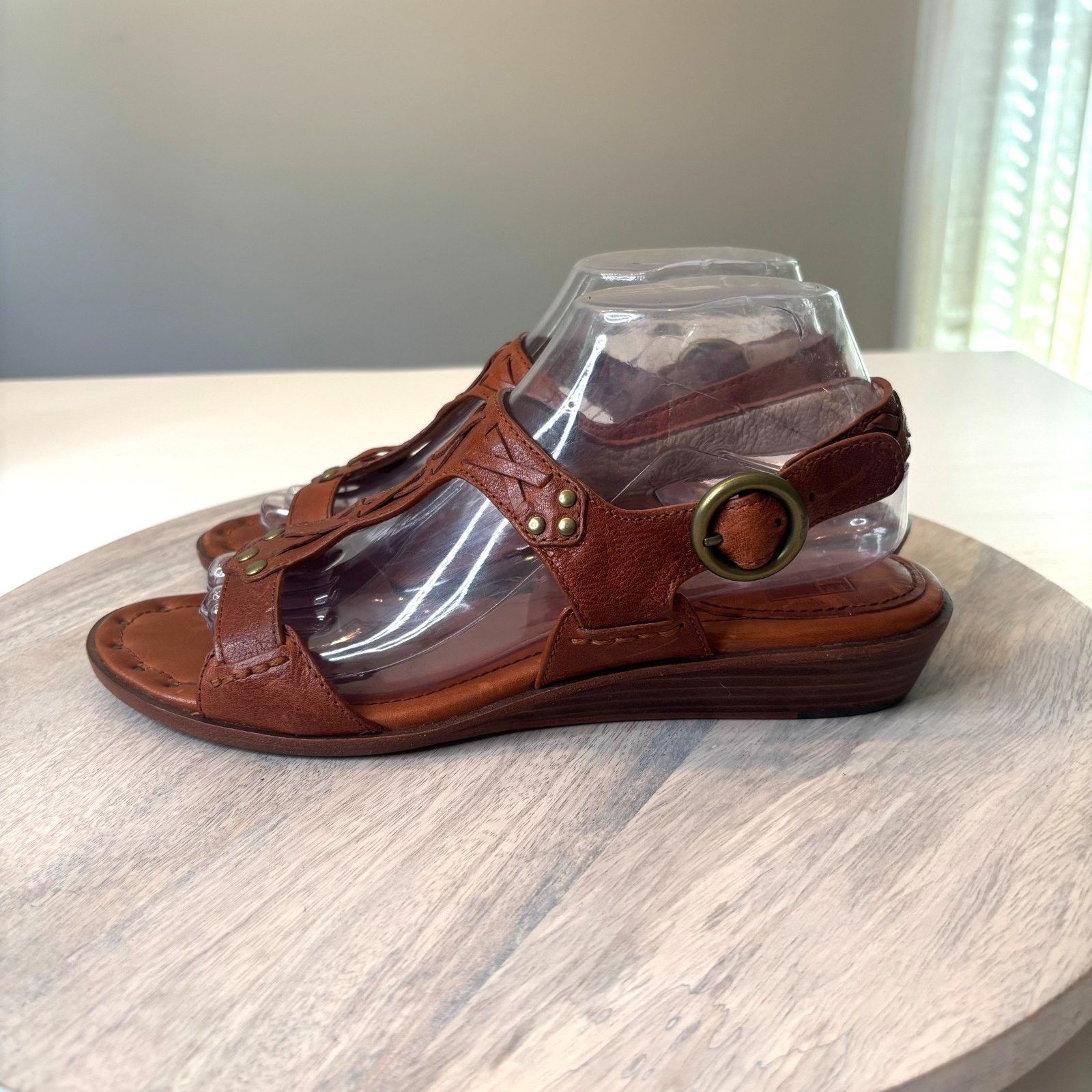Frye Frye Avery Strap Leather Brown Leather Sandals Size 9M 9 M Size US 9 / IT 39 - 5 Thumbnail