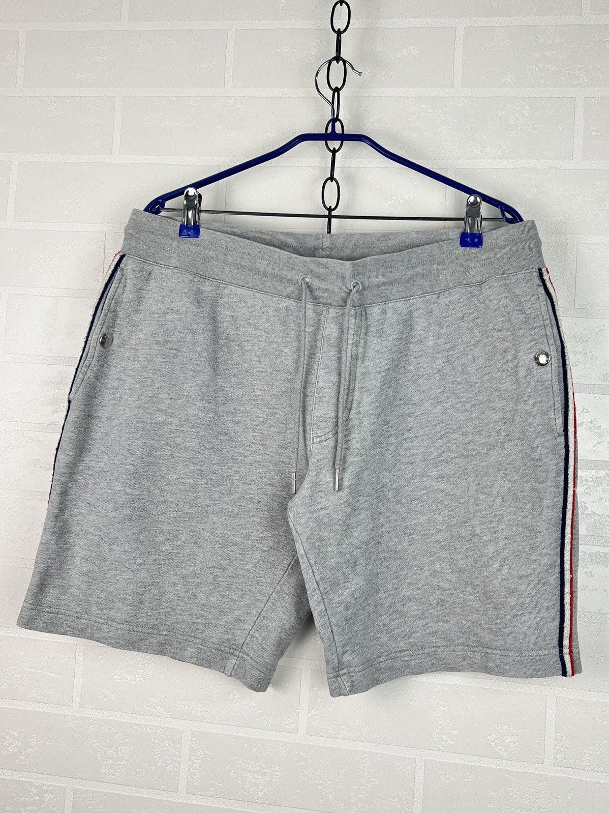 Moncler MONCLER Shorts Cotton Pantalone Corto Side Bands Gray Men's Size US 36 / EU 52 - 3 Thumbnail