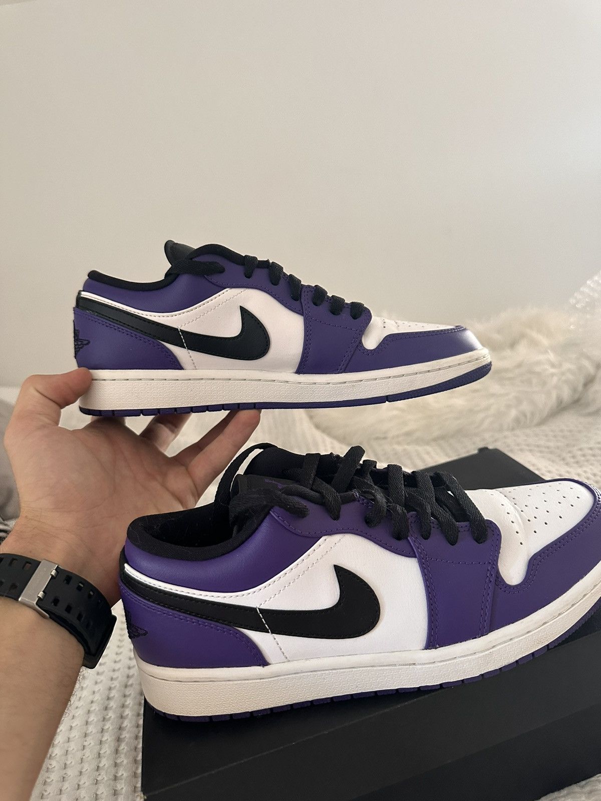 Jordan Brand × Nike Jordan 1 Low Court Purple Size US 8.5 / EU 41-42 - 3 Thumbnail