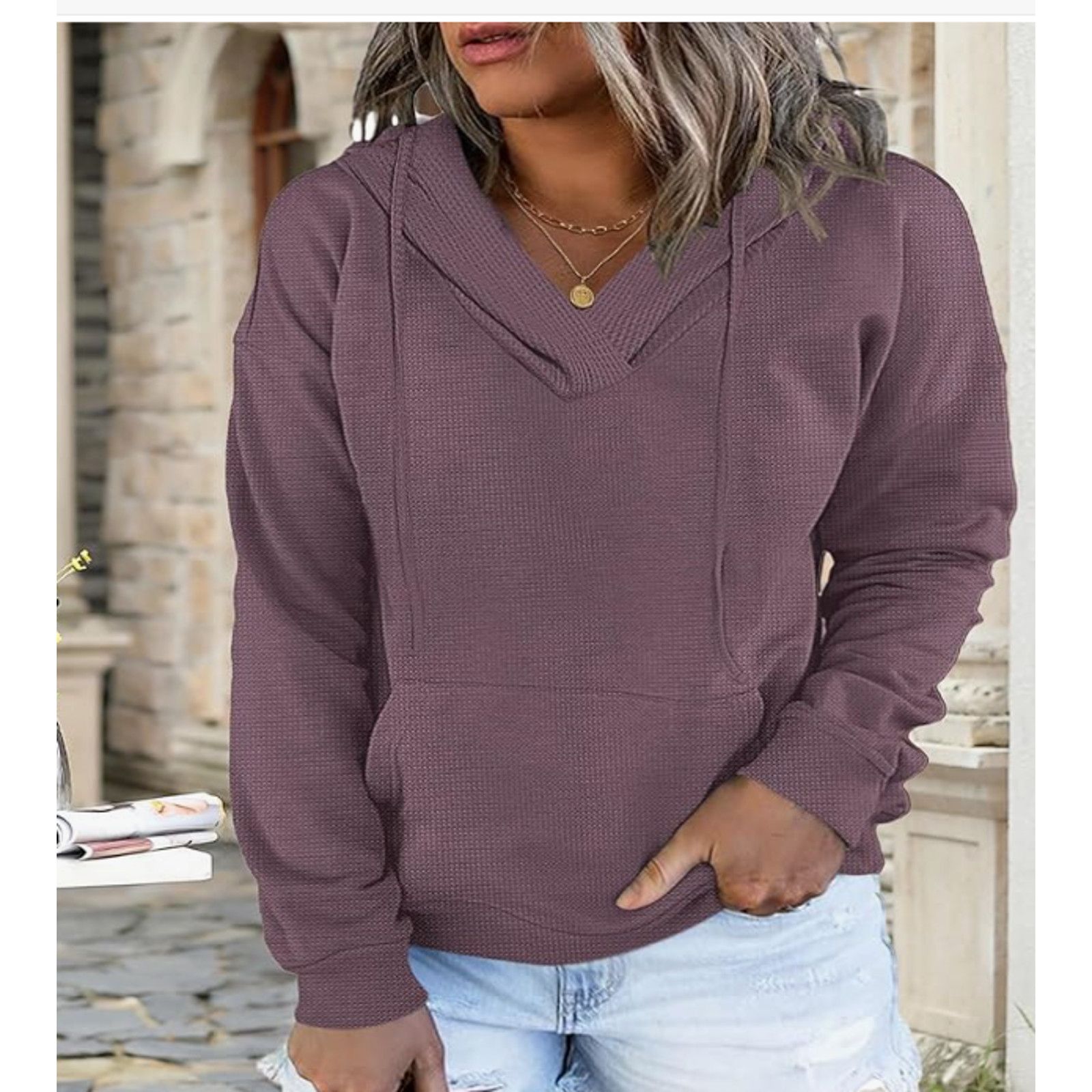 The Unbranded Brand Women's Sweater Mauve SIZE XL Polyester/Spandex Size XL / US 12-14 / IT 48-50 - 1 Thumbnail