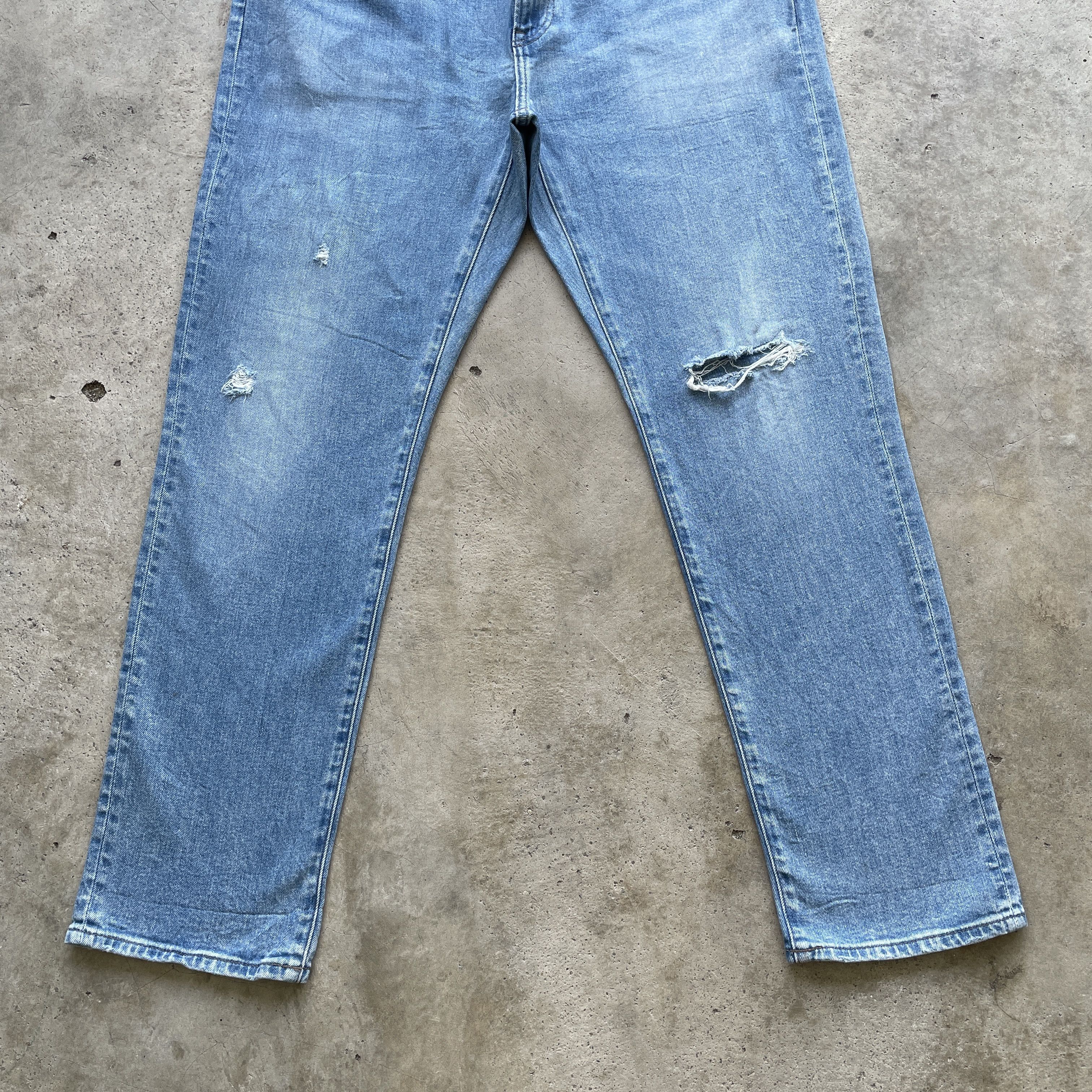 Japanese Brand Vintage Japanese Jeans Distresses Faded Denim Pants W37x30.5 Size US 37 - 4 Thumbnail