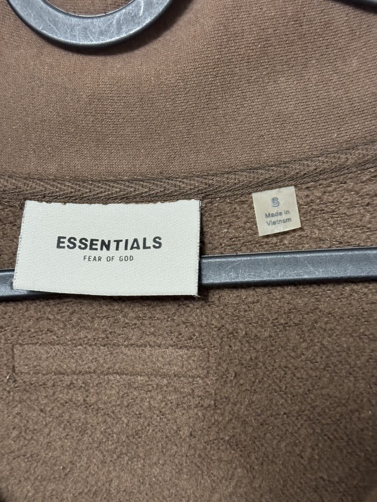 Fear of God 💥Fear of God Essentials Half Zip Pullover SZ Small Taupe Size US S / EU 44-46 / 1 - 7 Thumbnail