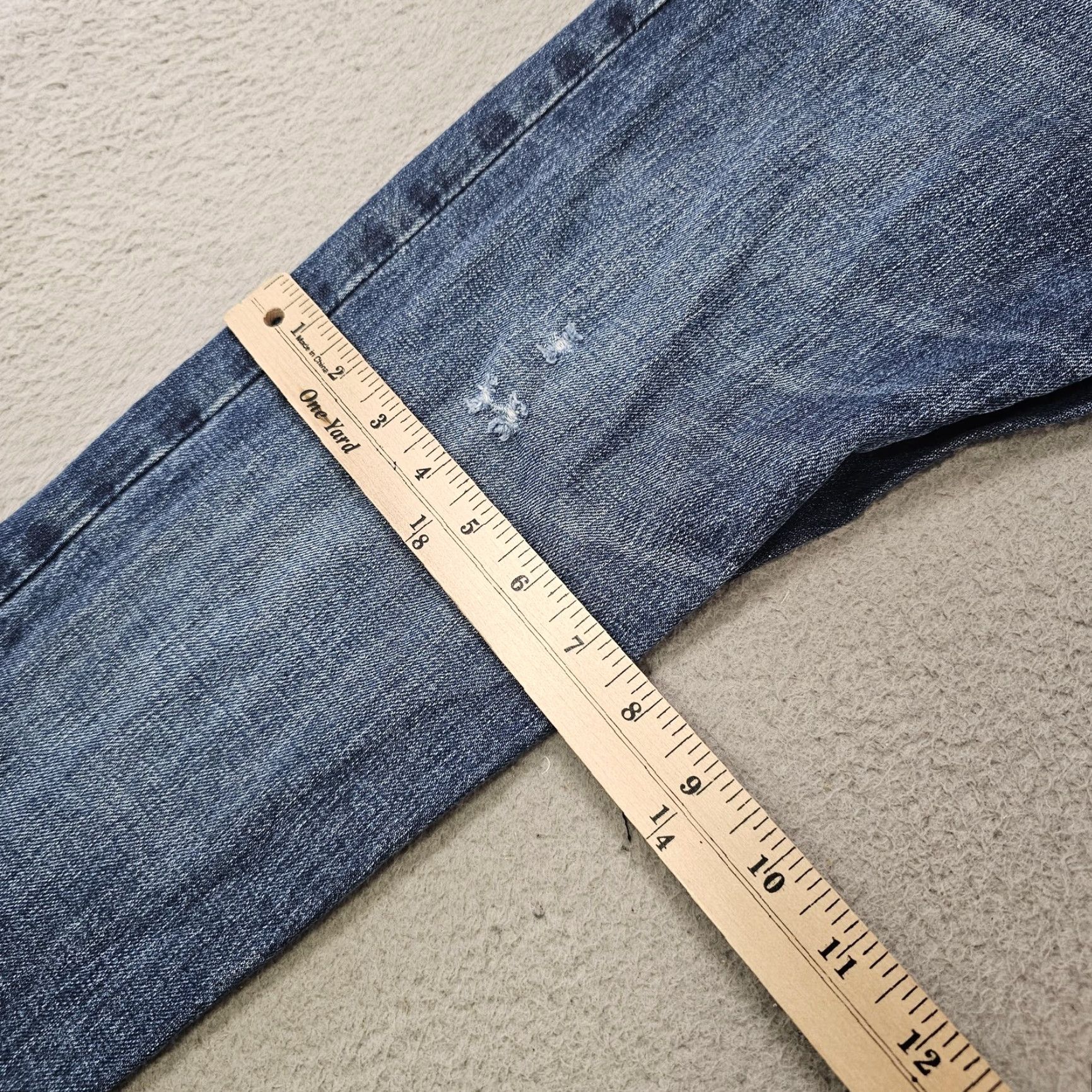 J.Crew J.CREW 770 Straight Jeans Mens 29x30 Distressed Denim Classic Fit Blue Leather Patch Pocket Vintage No Size US 29 - 6 Thumbnail