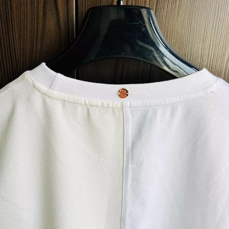 Givenchy Givenchy Men's Patchwork Design Cotton Crew Neck Short Sle Size US L / EU 52-54 / 3 - 4 Thumbnail