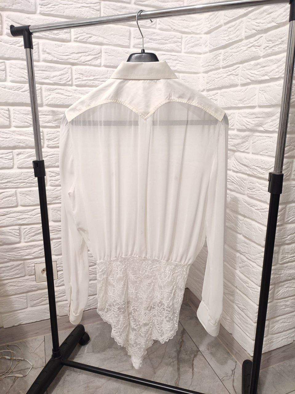 Alessandra Rich ALESSANDRA RICH GEORGETTE BODYSUIT Silk 42 size Size M / US 6-8 / IT 42-44 - 14 Thumbnail