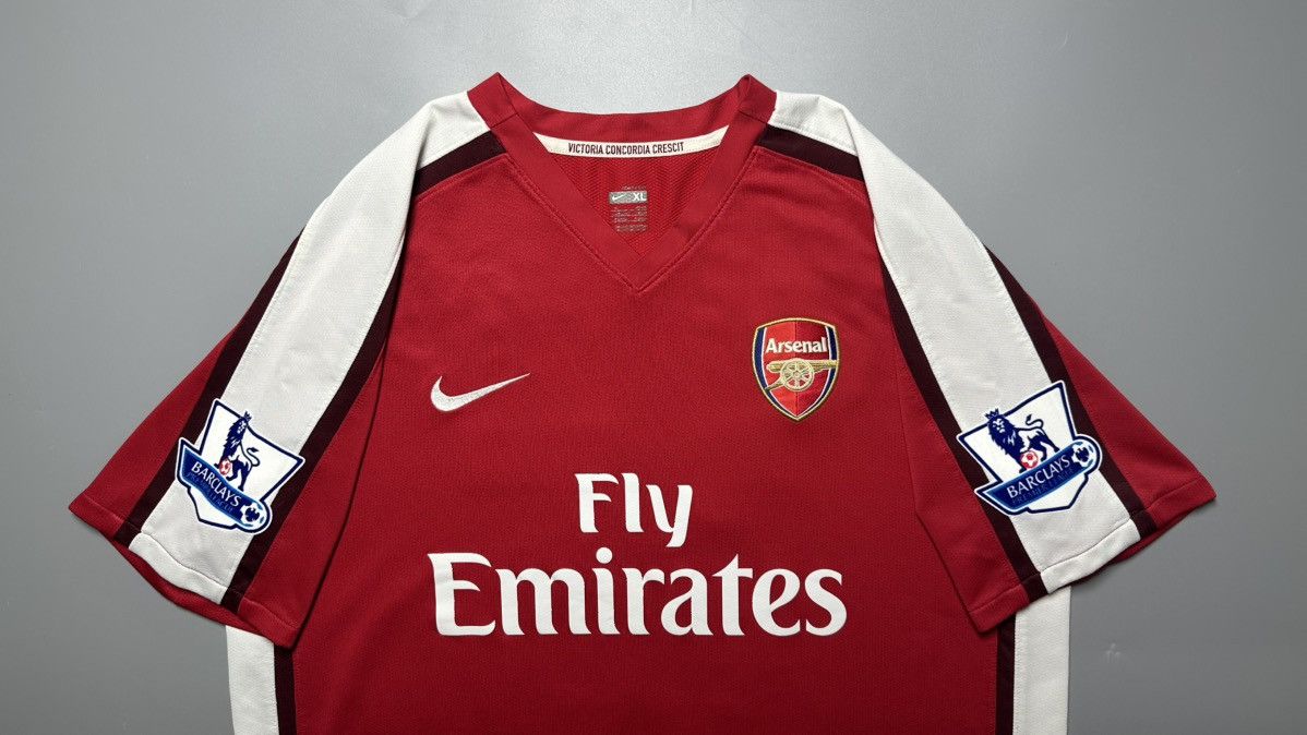 Nike ARSENAL NIKE 2008/2010 FOOTBALL HOME JERSEY #25 ADEBAYOR Size US XL / EU 56 / 4 - 3 Thumbnail