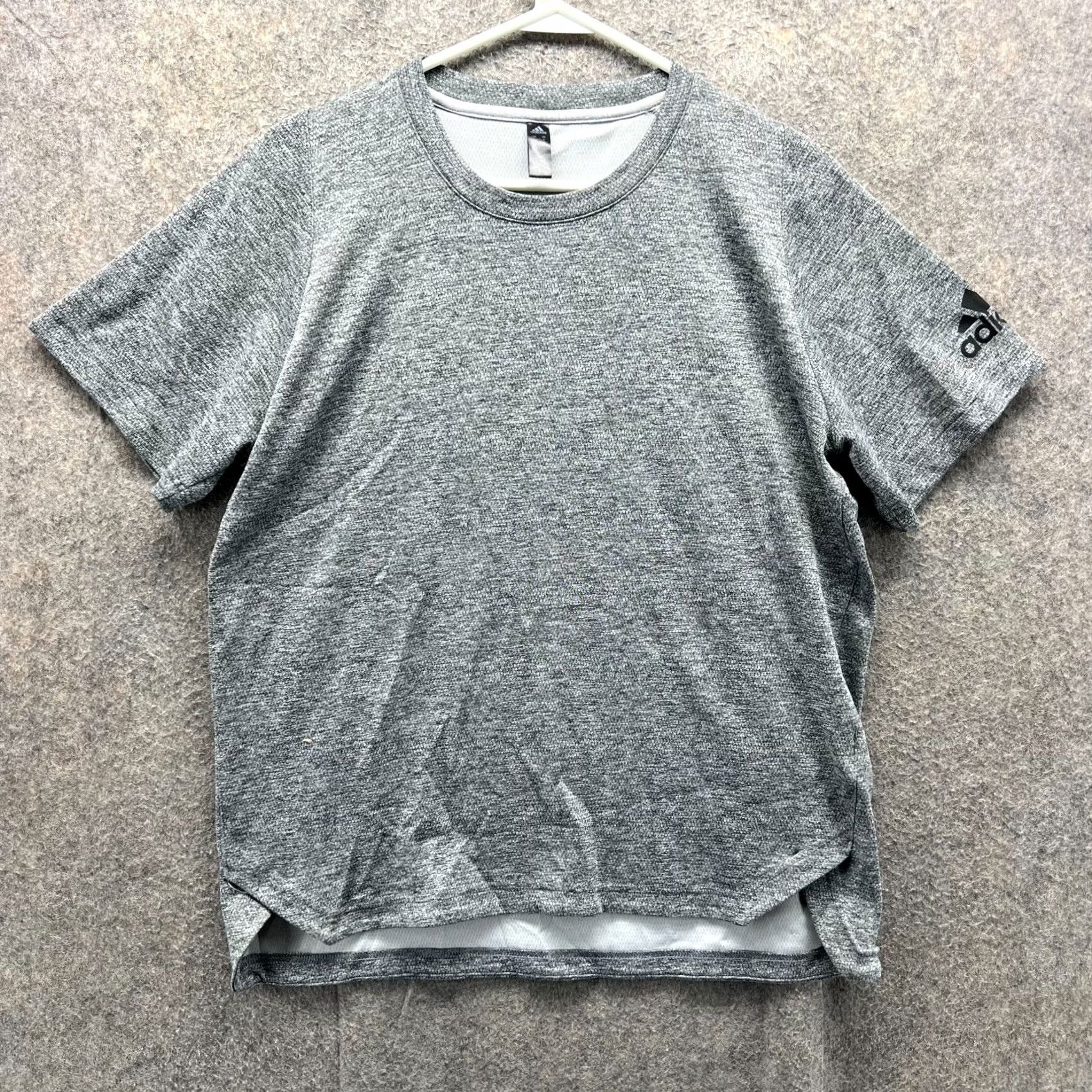 Adidas VINTAGE Adidas Shirt Mens Medium Gray Heather Short Sleeve Athletic Jersey Trefoil Size US M / EU 48-50 / 2 - 2 Thumbnail