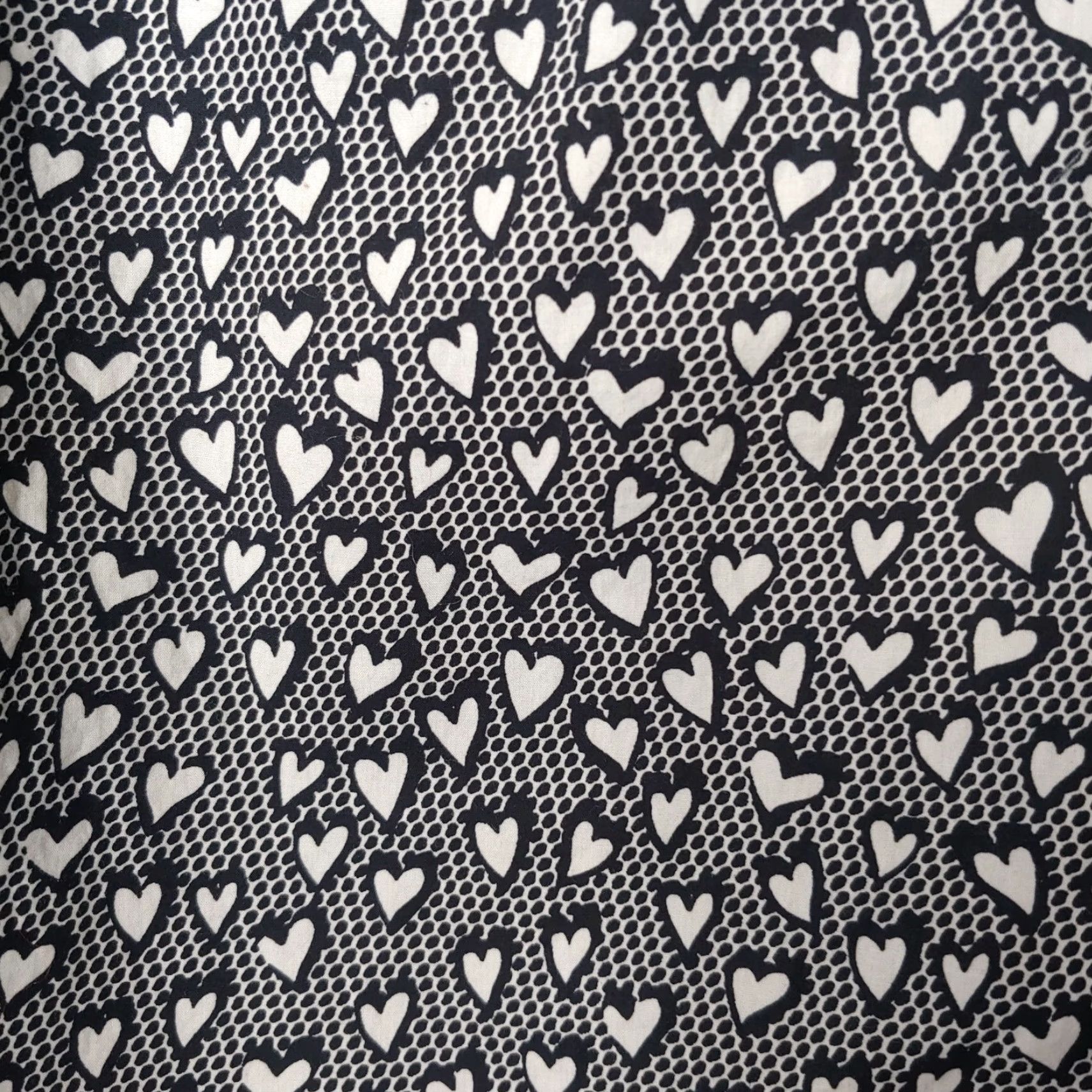 Talbots Talbots Women's Blouse Size 6 Long Sleeve Heart Pattern Black White Cotton Fall Spring Winter Size M / US 6-8 / IT 42-44 - 2 Thumbnail
