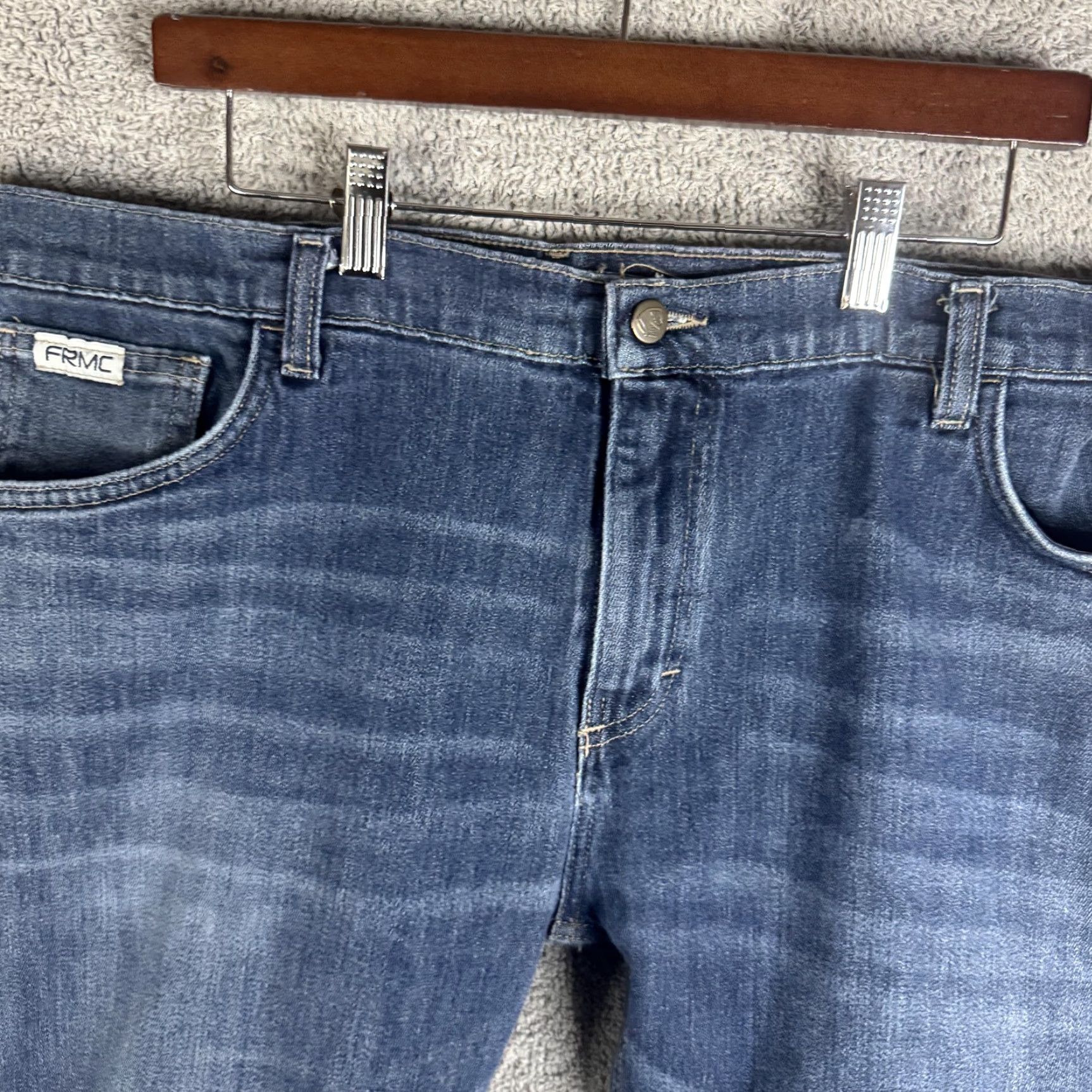 Denime Tyndale FR Jeans Mens 40x30 Blue Relaxed Straight Leg Denim Flame-Resistant Jeans Size US 40 / EU 56 - 4 Thumbnail