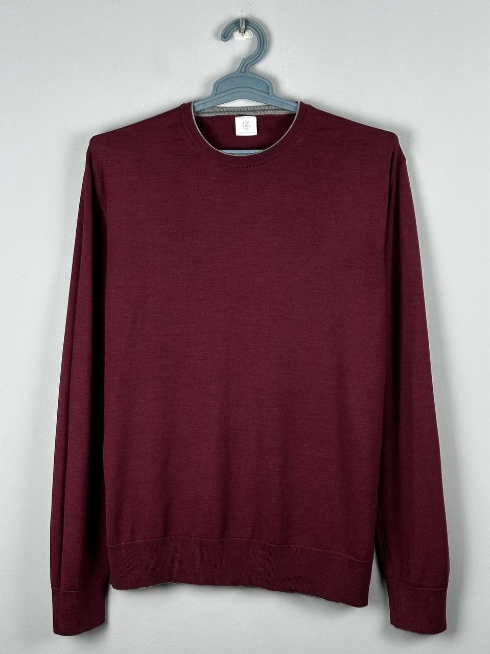 Eleventy Eleventy Paris Luxury Silk Wool Burgundy Sweater Size US XL / EU 56 / 4 - 1 Thumbnail
