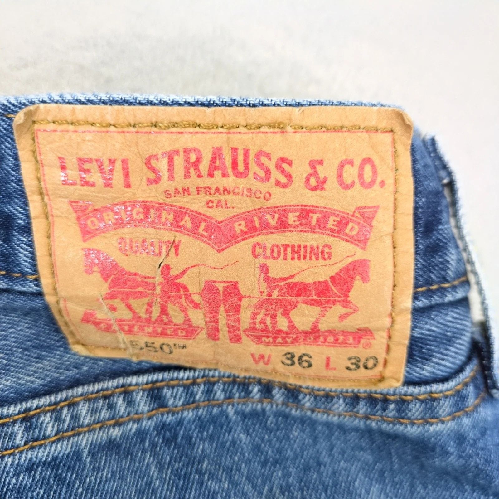 Levi's Levi's 550 Men's 36x30 Jeans Denim Straight Leg Relaxed Fit Size US 36 / EU 52 - 7 Thumbnail