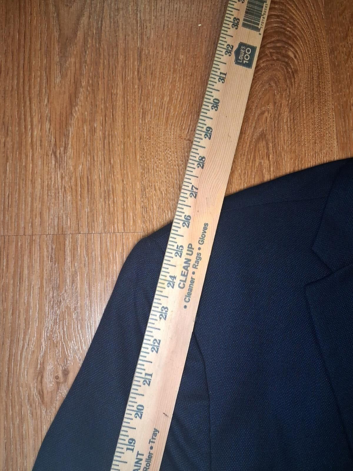 Hart Schaffner Marx Hart Scaffner Marx Blazer Mens 52R Navy Silver Buttons Wool Size 52R - 11 Thumbnail