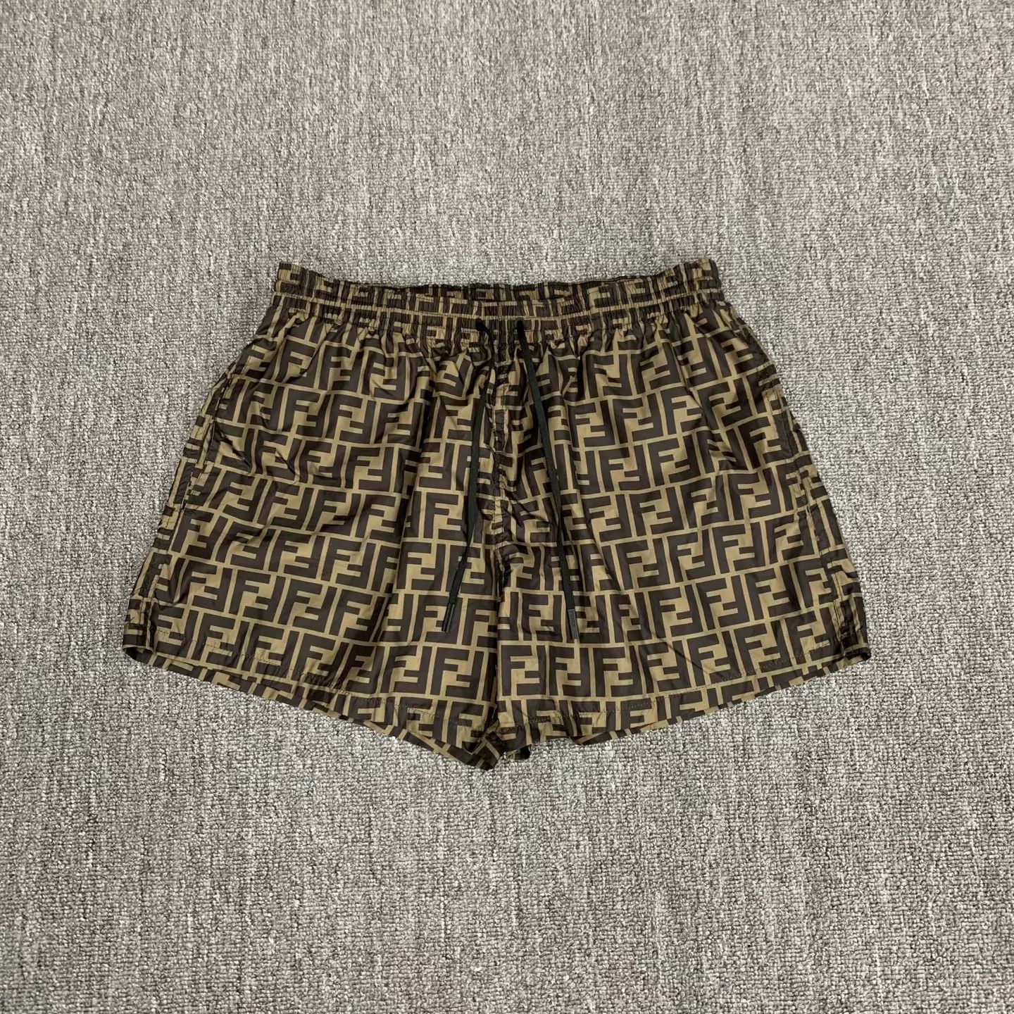 Fendi Fendi Brown FF Monogram Shorts 50 95 New LX1467 Size 36" / US 14 / IT 50 - 1 Thumbnail