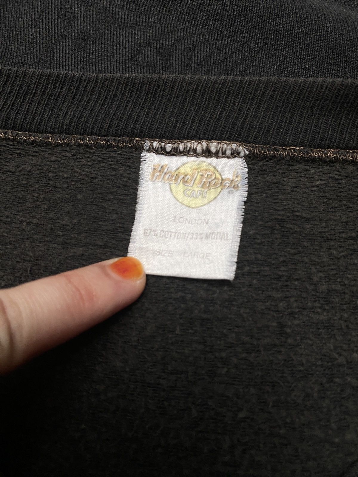 Hard Rock Cafe × Vintage Vintage Brand Hard Rock Cafe London Sweatshirt 1990s Size US L / EU 52-54 / 3 - 5 Thumbnail