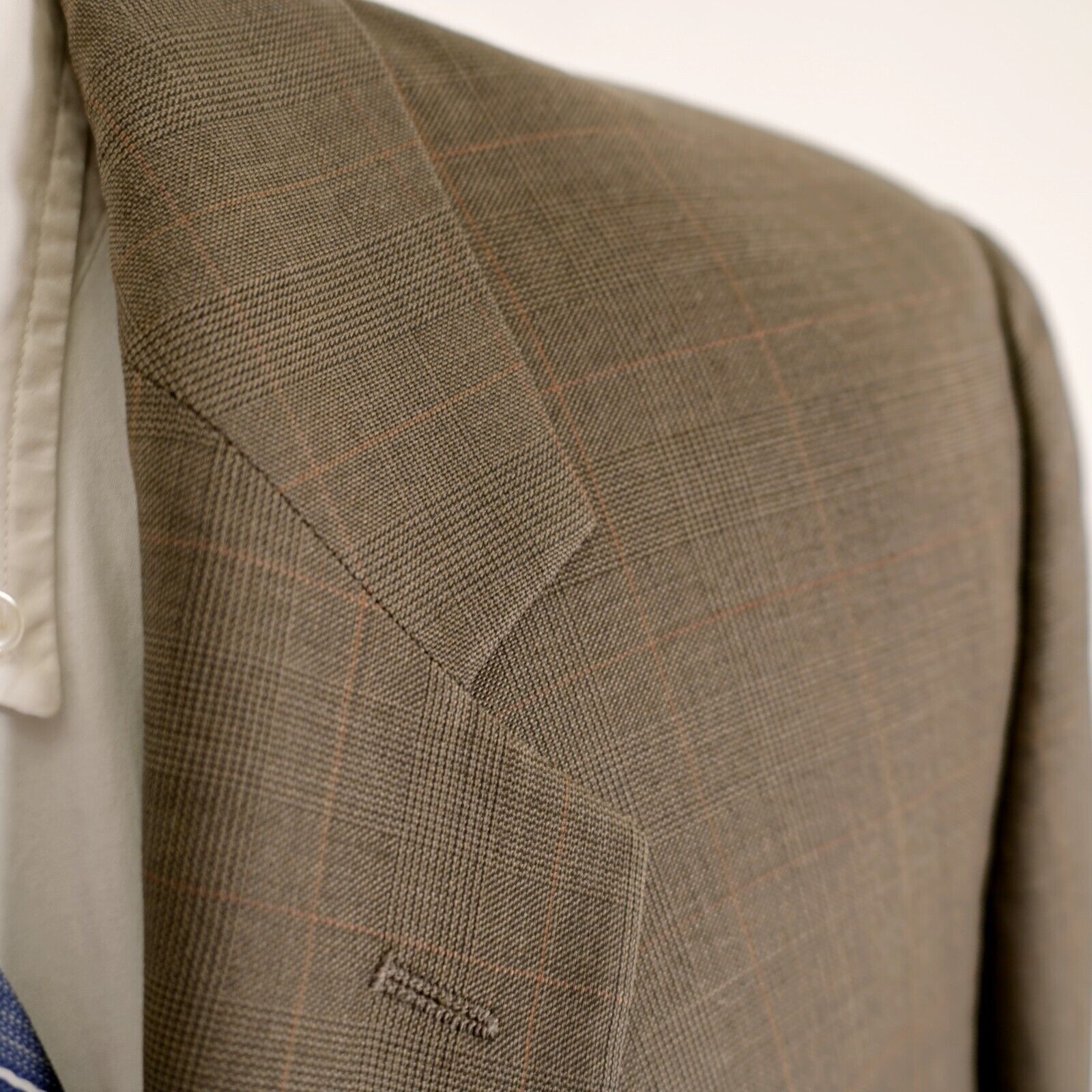 Brooks Brothers Brooks Brothers 346 Wool Green Glen Plaid W/ Brown Windowpan Size 40R - 2 Thumbnail