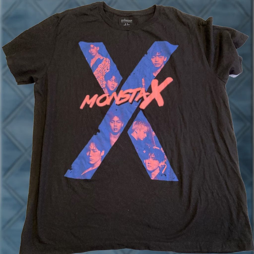 Vintage MonstaX Starship Entertainment KPOP Hashtag T-Shirt Black Men's XL Size US XL / EU 56 / 4 - 1 Thumbnail