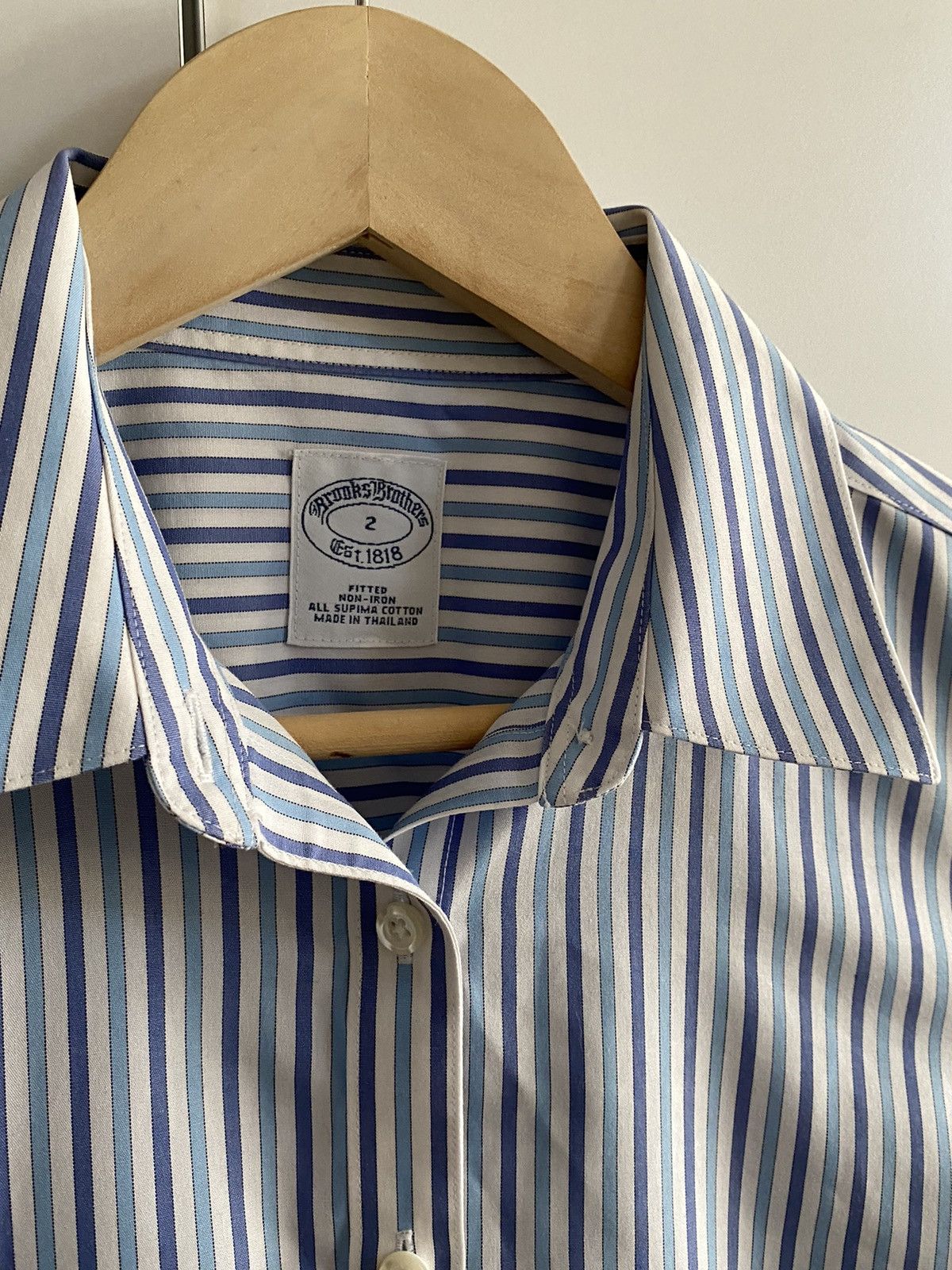 Brooks Brothers Brooks Brothers stripped blue shirt Size S / US 4 / IT 40 - 2 Thumbnail