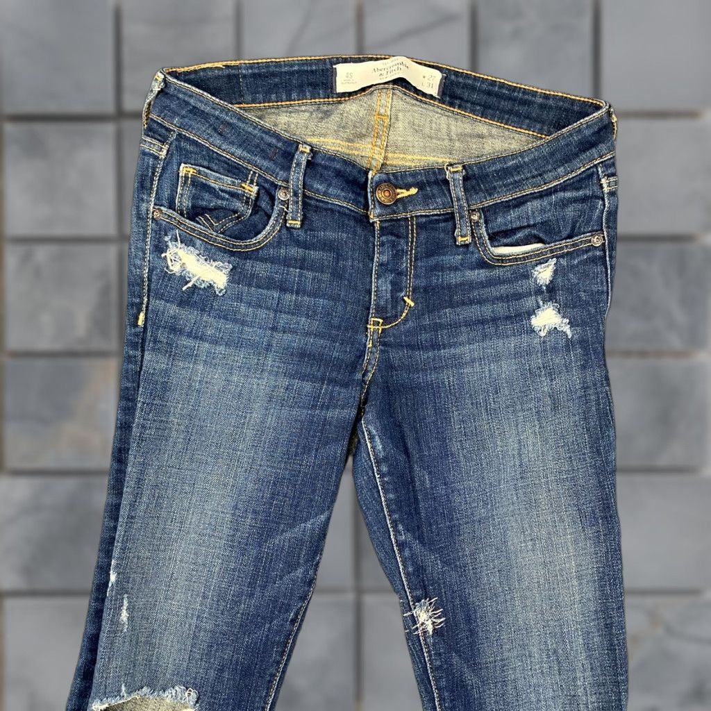 Abercrombie & Fitch Abercrombie & Fitch Jeans Womens 4S Blue Skinny Low Rise Modified Stitch Size 27" / US 4 / IT 40 - 1 Thumbnail