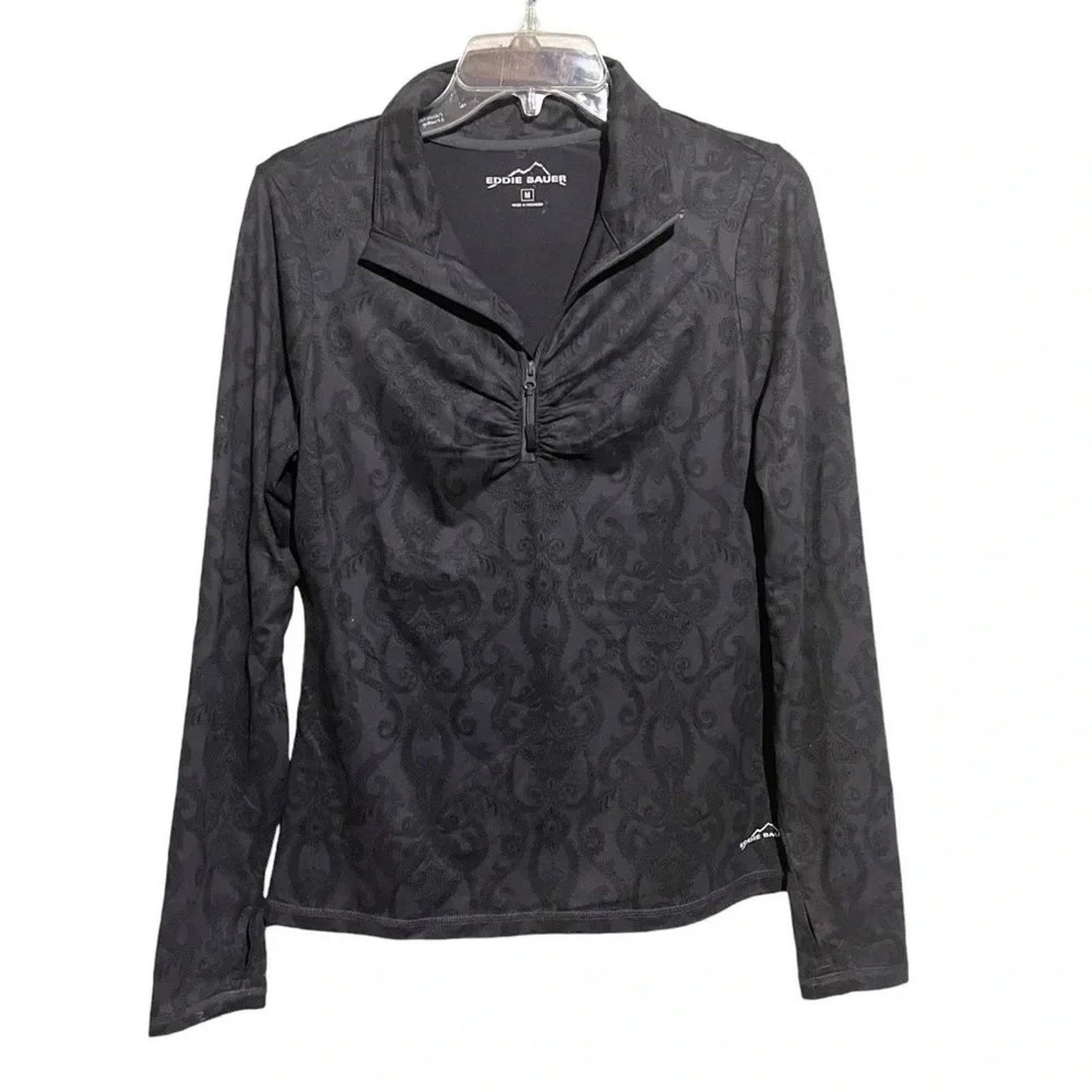 Eddie Bauer Eddie Bauer Top sz M Paisley Print 1/4 Zip Pullover Size M / US 6-8 / IT 42-44 - 1 Thumbnail