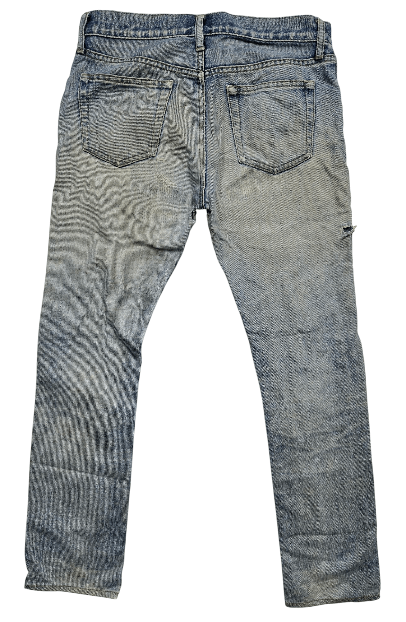 Vintage Vintage 00s Y2K Distressed Zig Zag Uniqlo Denim Jeans Size US 31 - 4 Thumbnail