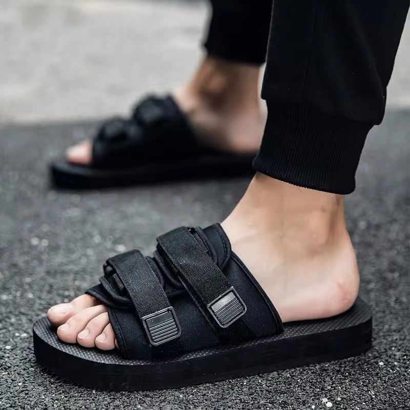 Japanese Brand × Vintage Unbranded Buckle Strap Slides Summer Sandals Size US 11 / EU 44 - 1 Thumbnail