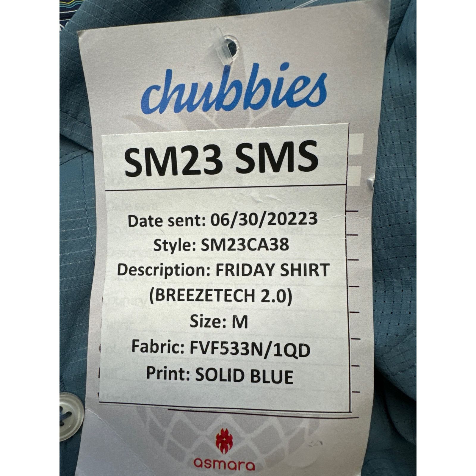 Chubbies Chubbies Blue Button-up Friday Shirt Breezetech 2.0 men sz M Size US M / EU 48-50 / 2 - 7 Thumbnail